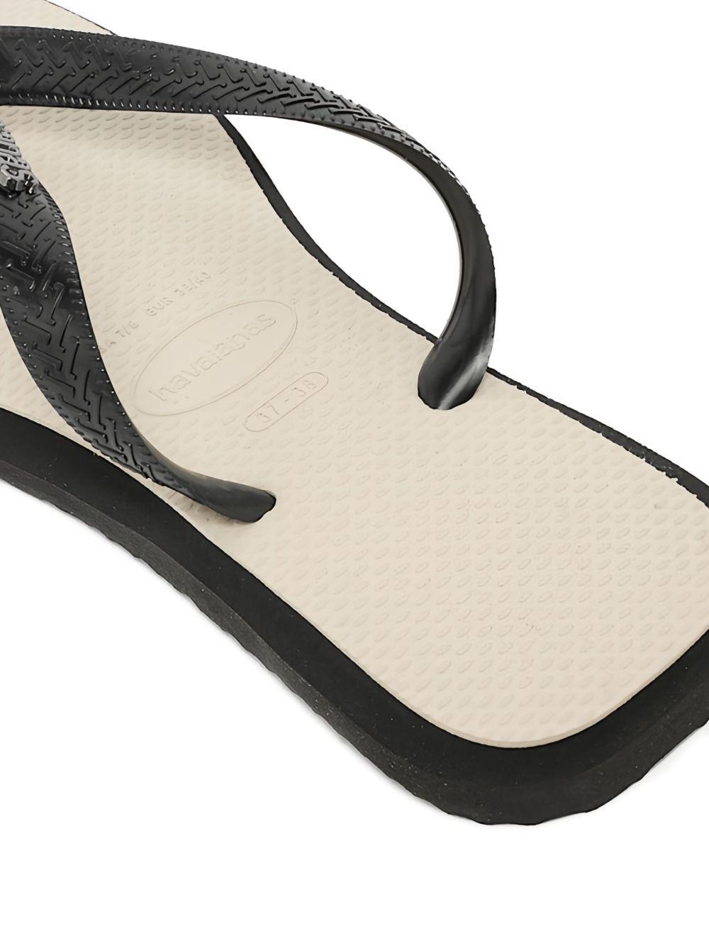 Infradito da donna Havaianas nero con logo sul cinturino 4149944 0090 HAVAIANAS