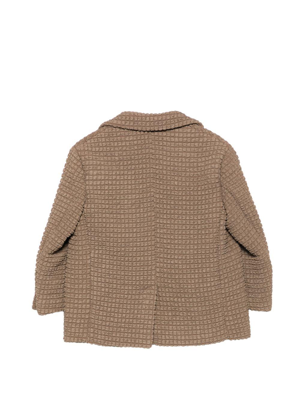 Blazer per bambino Douuod Kids marrone con finitura in rilievo DY2A64 U0267 334 DOUUOD KIDS