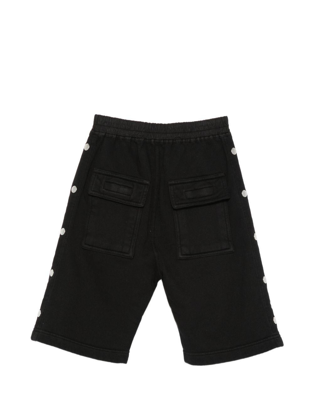 Shorts per bambino Rick Owens Kids neri con chiusura a coulisse BG01F3373FP 09 RICK OWENS KIDS