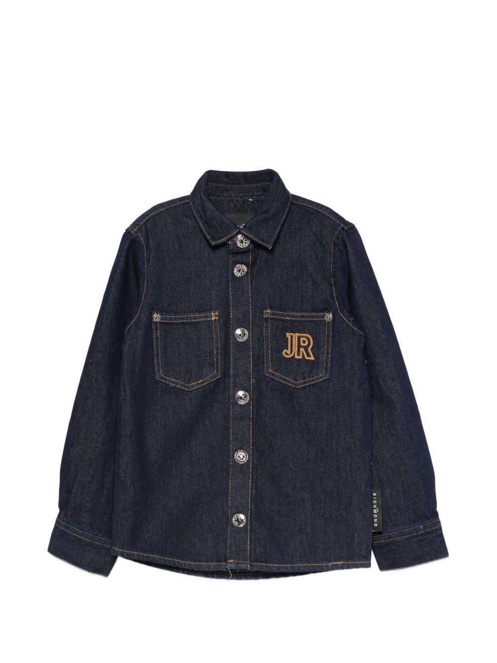 Camicia per bambino John Richmond Junior in denim con tasche applicate RBP26209CA DENIM RAW JOHN RICHMOND JUNIOR