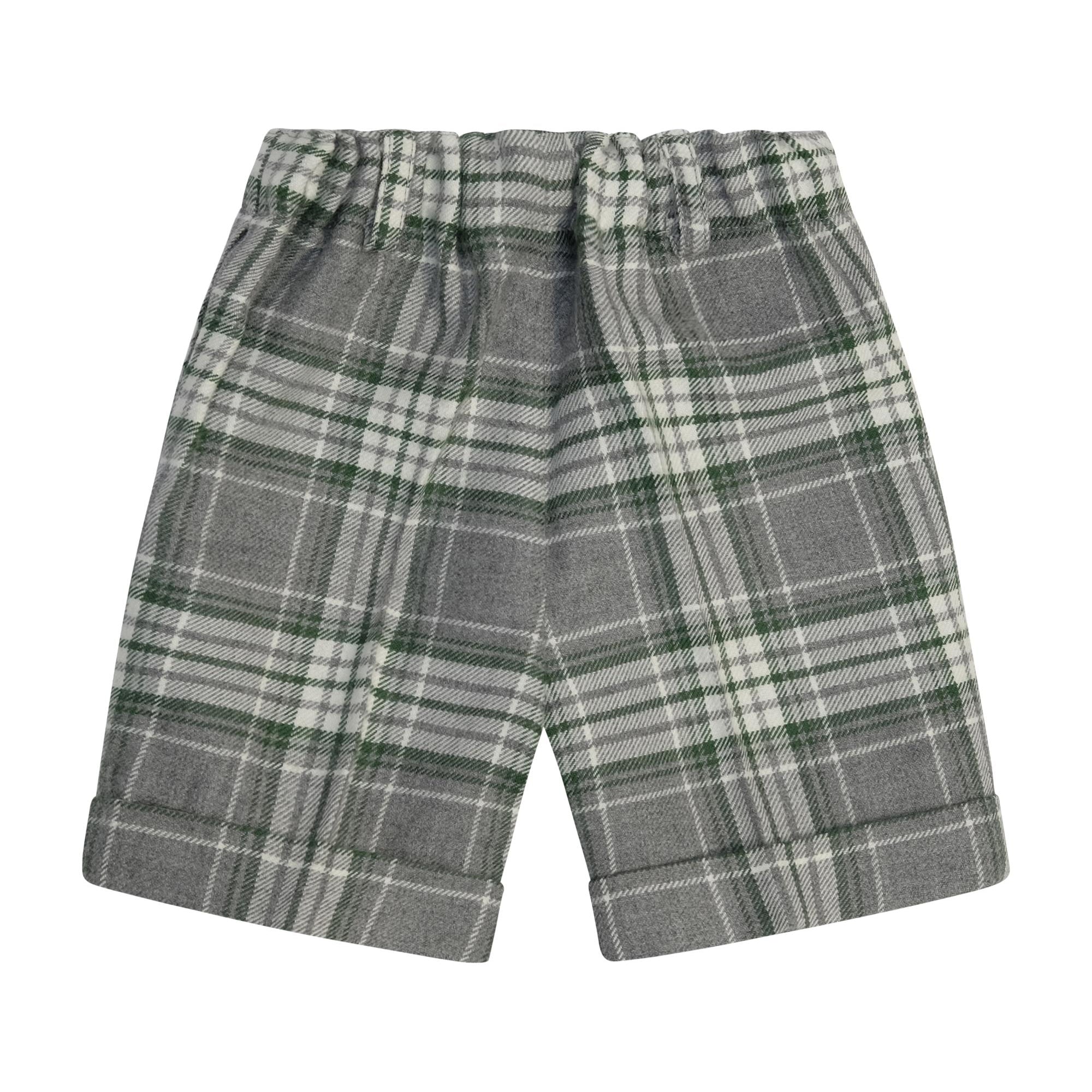 Shorts per neonato Paio Crippa multicolor con motivo a quadri ULIVO 4625 PAIO CRIPPA