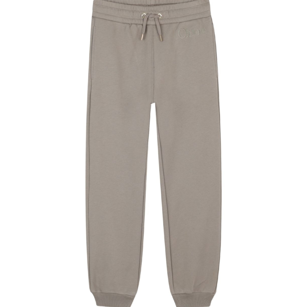 Pantaloni sportivi per bambina Chloé Kids grigi con vita alta elasticizzata C20631 63A CHLOE' KIDS