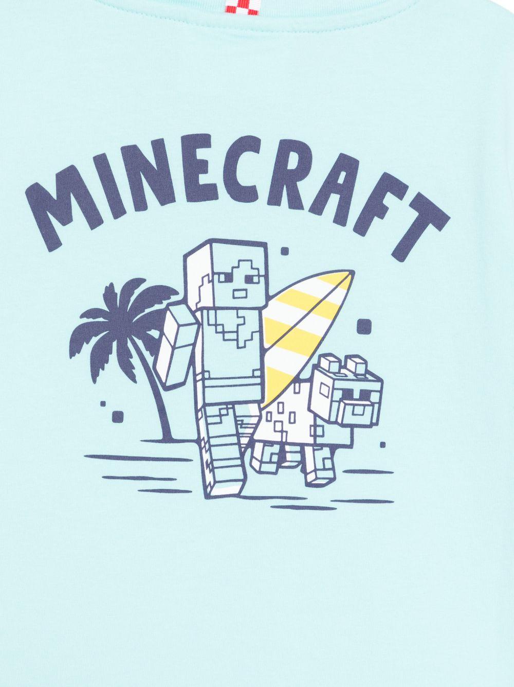 T-shirt per bambino MC2 Saint Barth Kids azzurra con stampa grafica sul retro PRL0001 03966L MC2 ST. BARTH KIDS