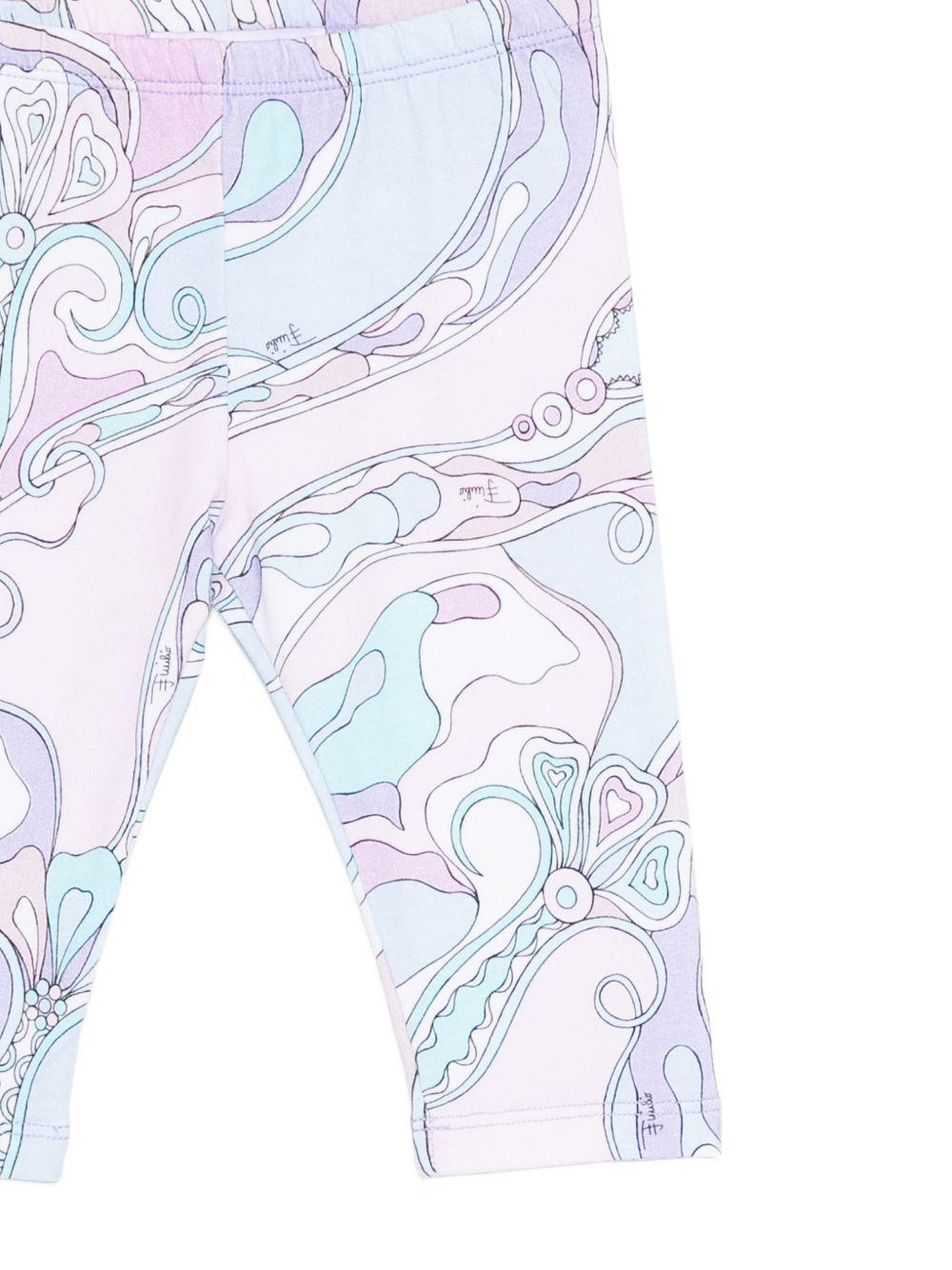 Pantaloni per neonata Emilio Pucci Junior multicolore con stampa Iride PZ6020 Z3344 51SCE EMILIO PUCCI KIDS