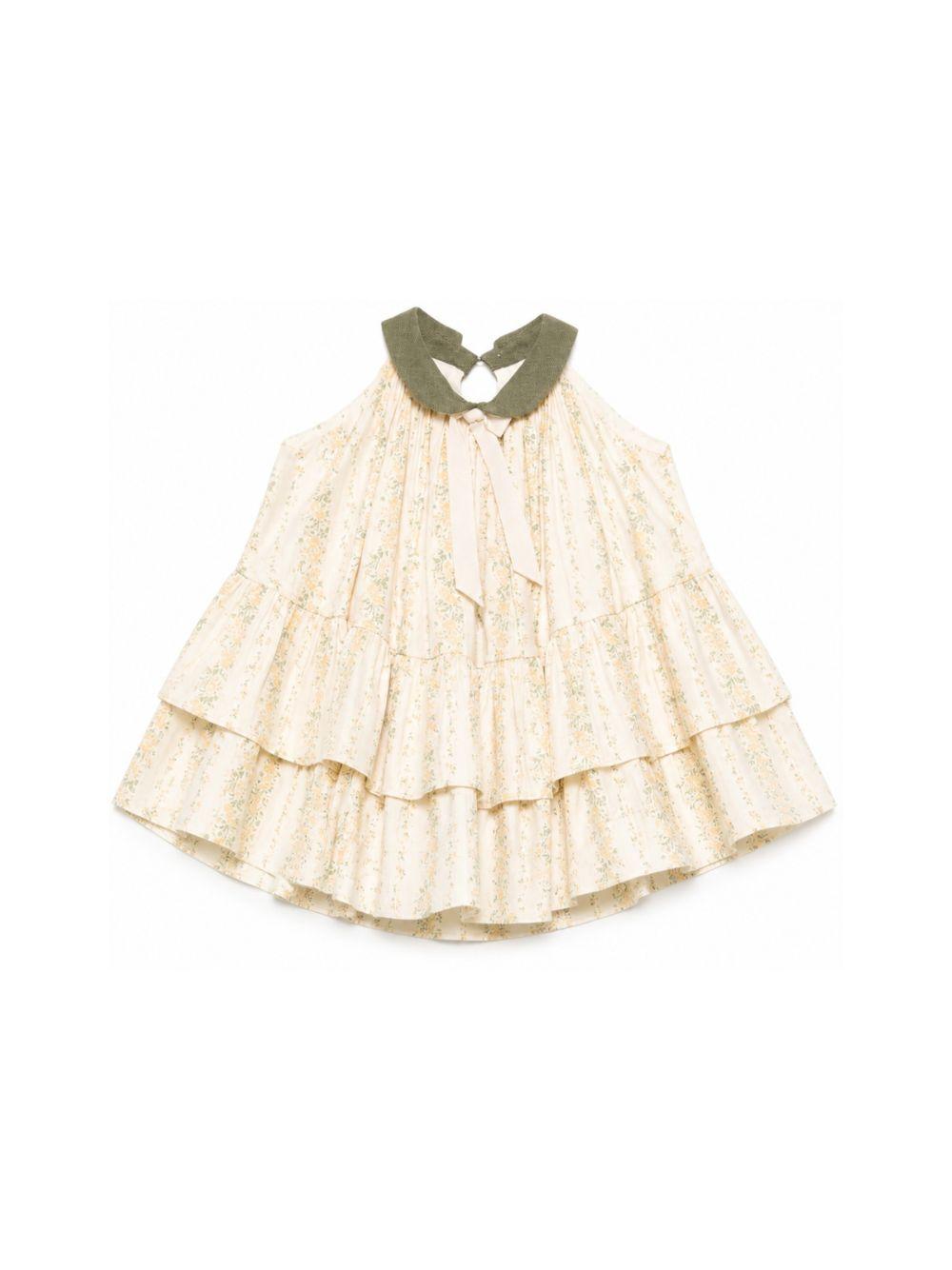 Abito per neonata La Stupenderia beige con design a strati 2TJAB88 T77 LA STUPENDERIA KIDS