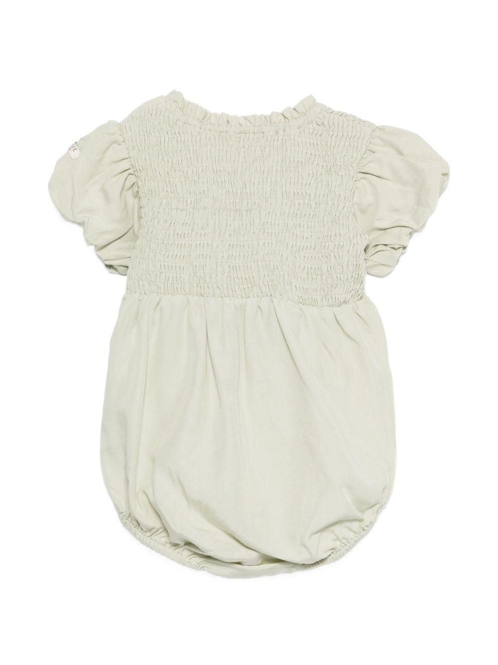 Tutina Eledor per neonata Donsje verde con dettagli arricciati 3045600 00015 DONSJE KIDS