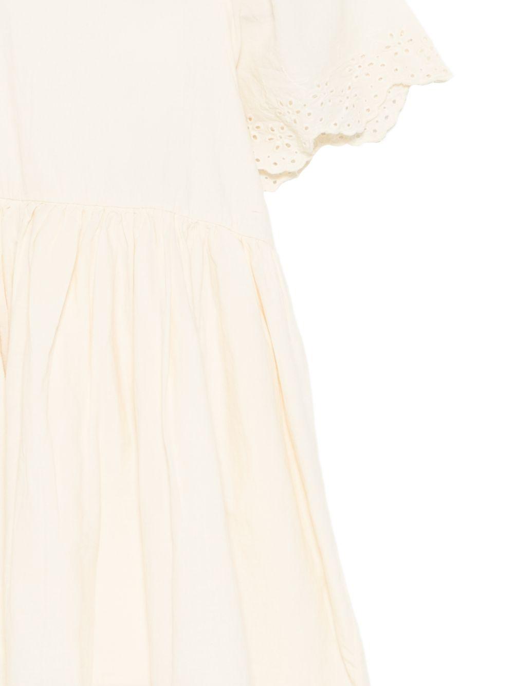 Abito per bambina Molo color crema con dettaglio arricciato 2S26E110 2444 MOLO KIDS