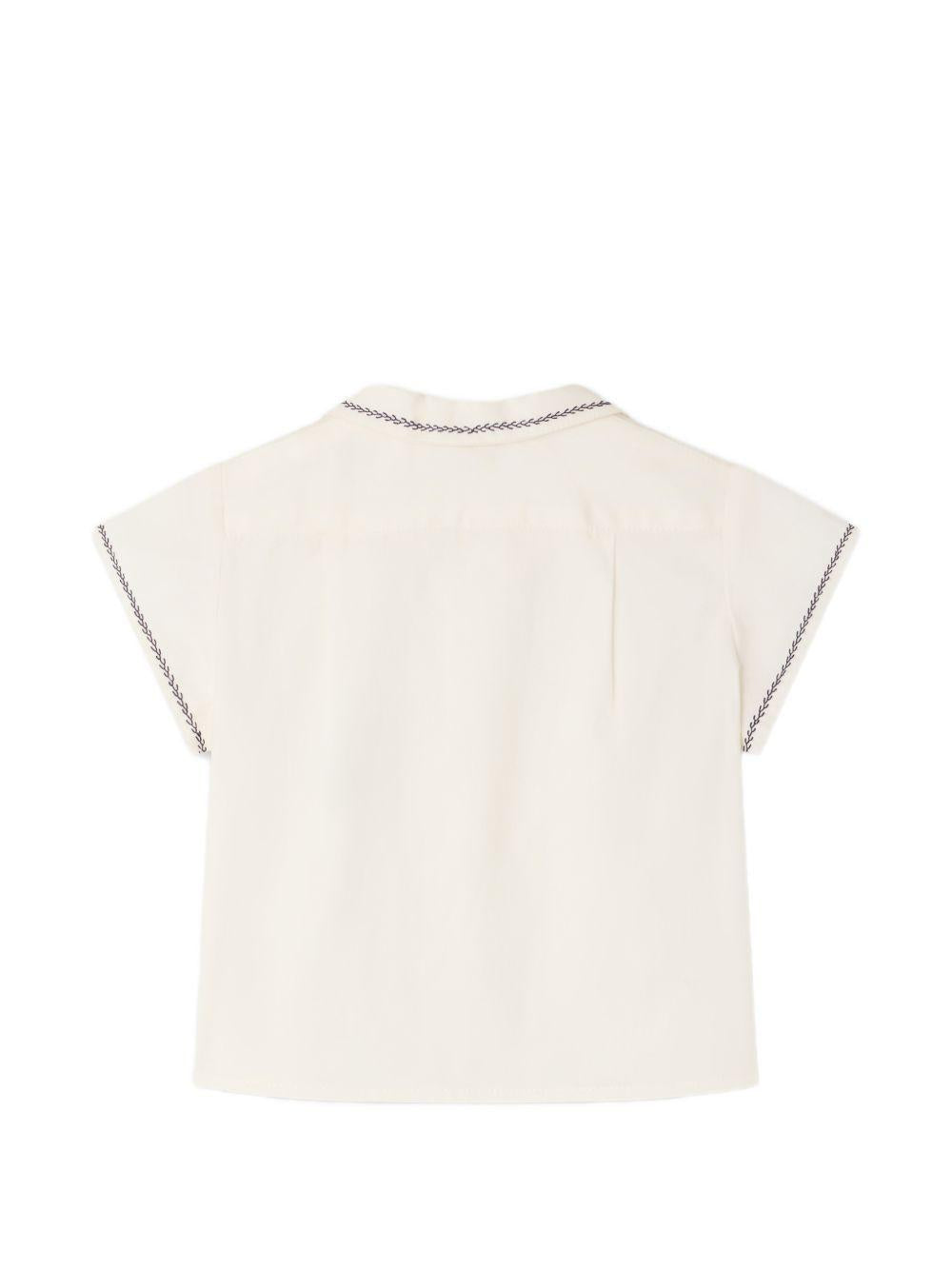 Camicia Lennard per neonato Bonpoint bianca con colletto alla cubana S06YSHW00005 102 BONPOINT KIDS