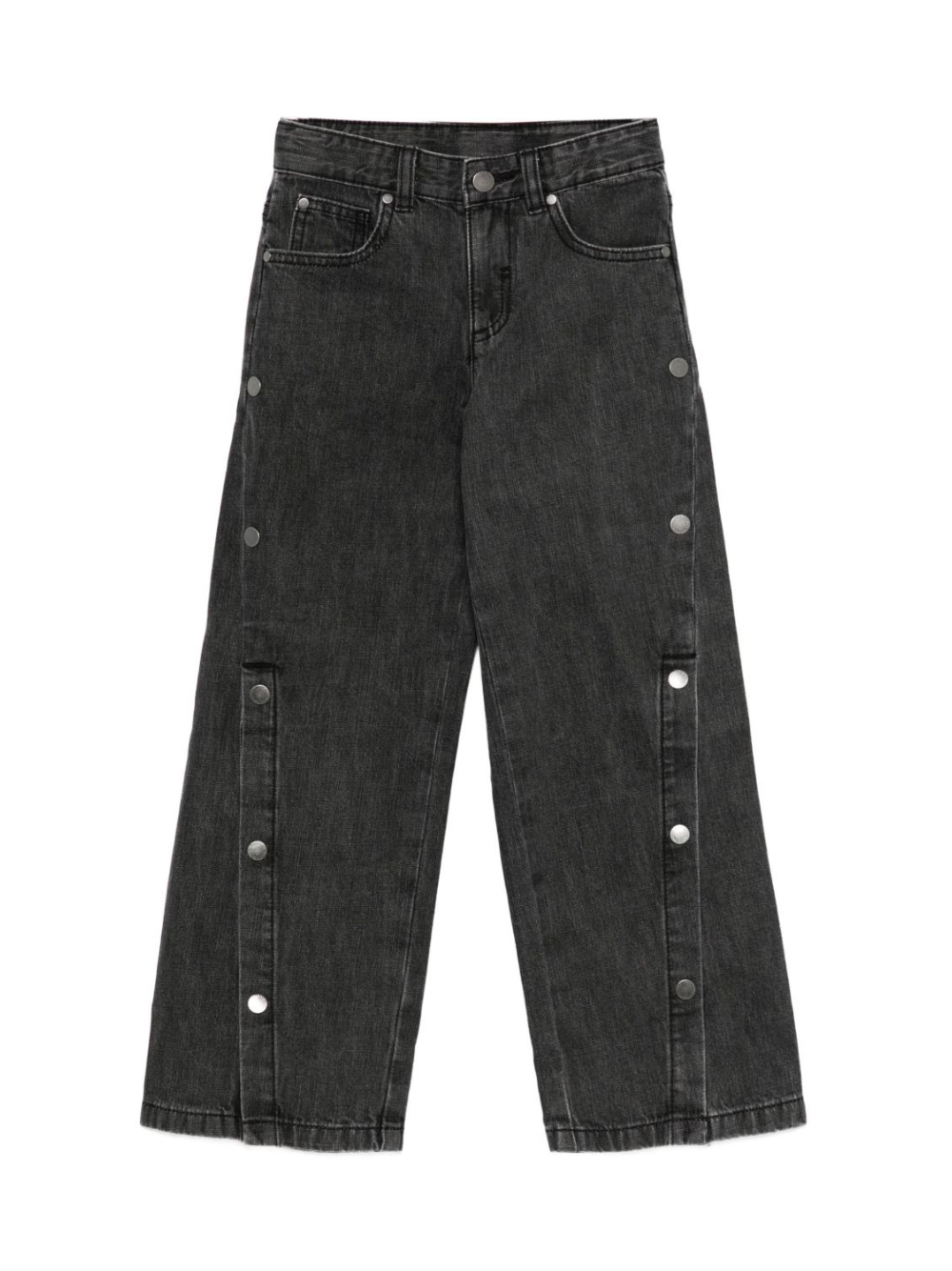 Jeans per bambina Stella McCartney Kids in denim nero con bottoni sulla gamba TX6D40 Z0746 961 STELLA McCARTNEY KIDS