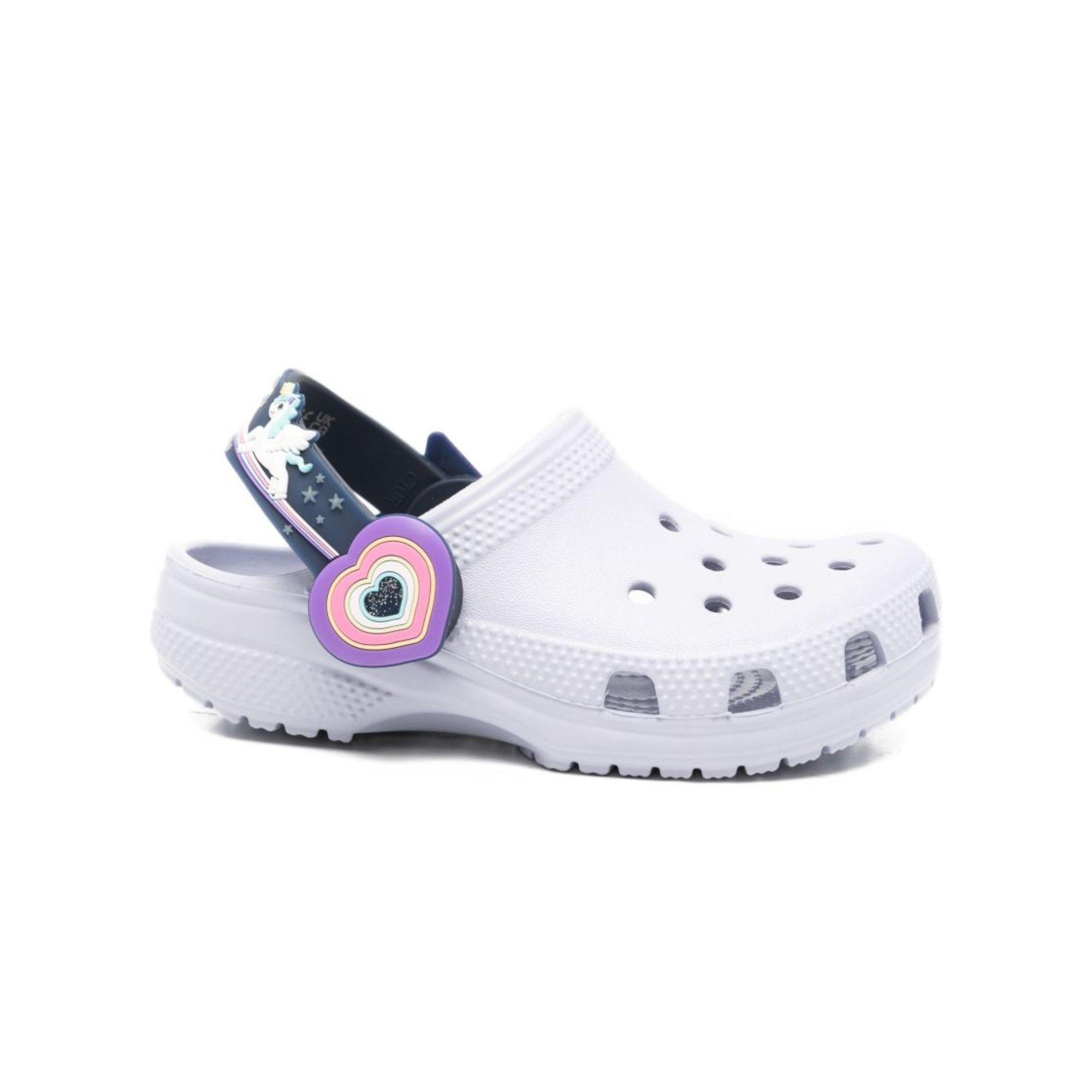 Ciabatte per bambina Crocs Kids viola con dettaglio cuore 211892 FRGP CROCS KIDS