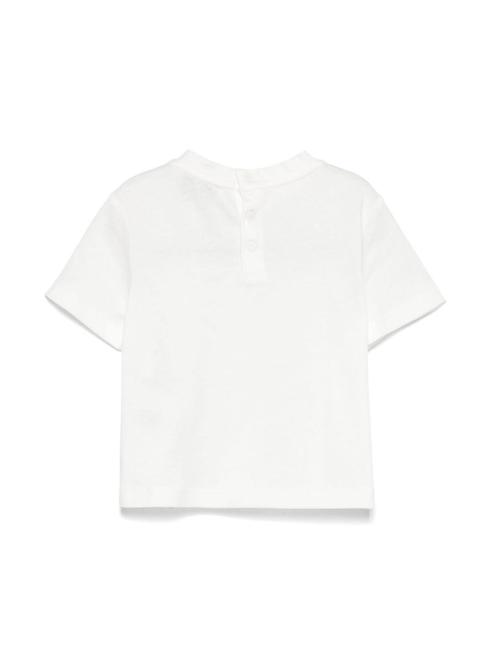 T-shirt per neonato Emporio Armani Kids bianco con logo gommato EB000419 AF15013 M0135 EMPORIO ARMANI KIDS