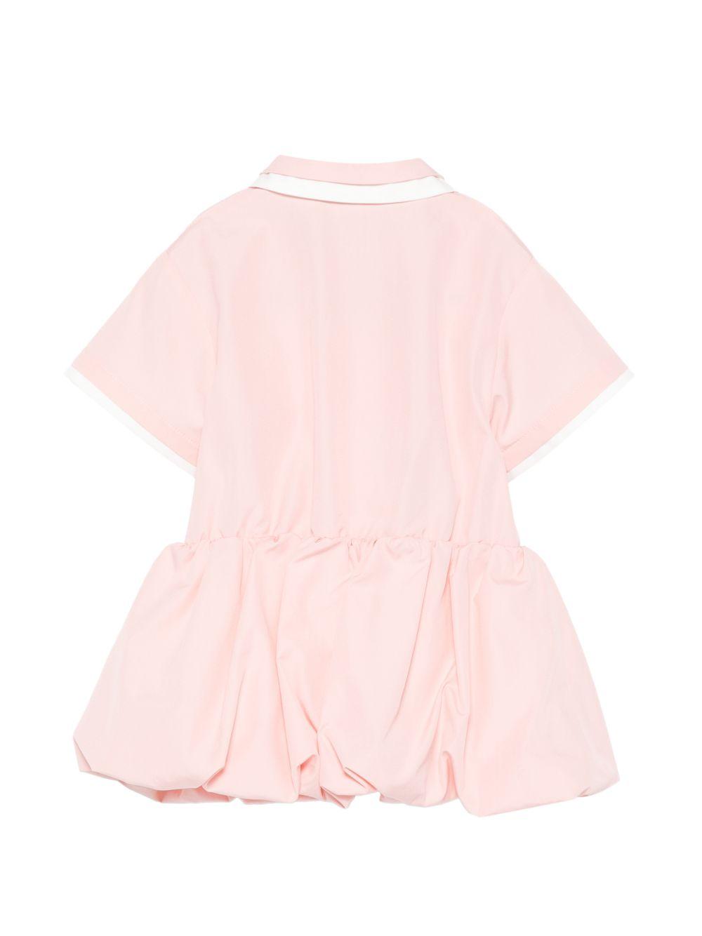 Abito per neonata Fendi Kids rosa con finiture a contrasto BFB611 AEXZ F1UL9 FENDI KIDS