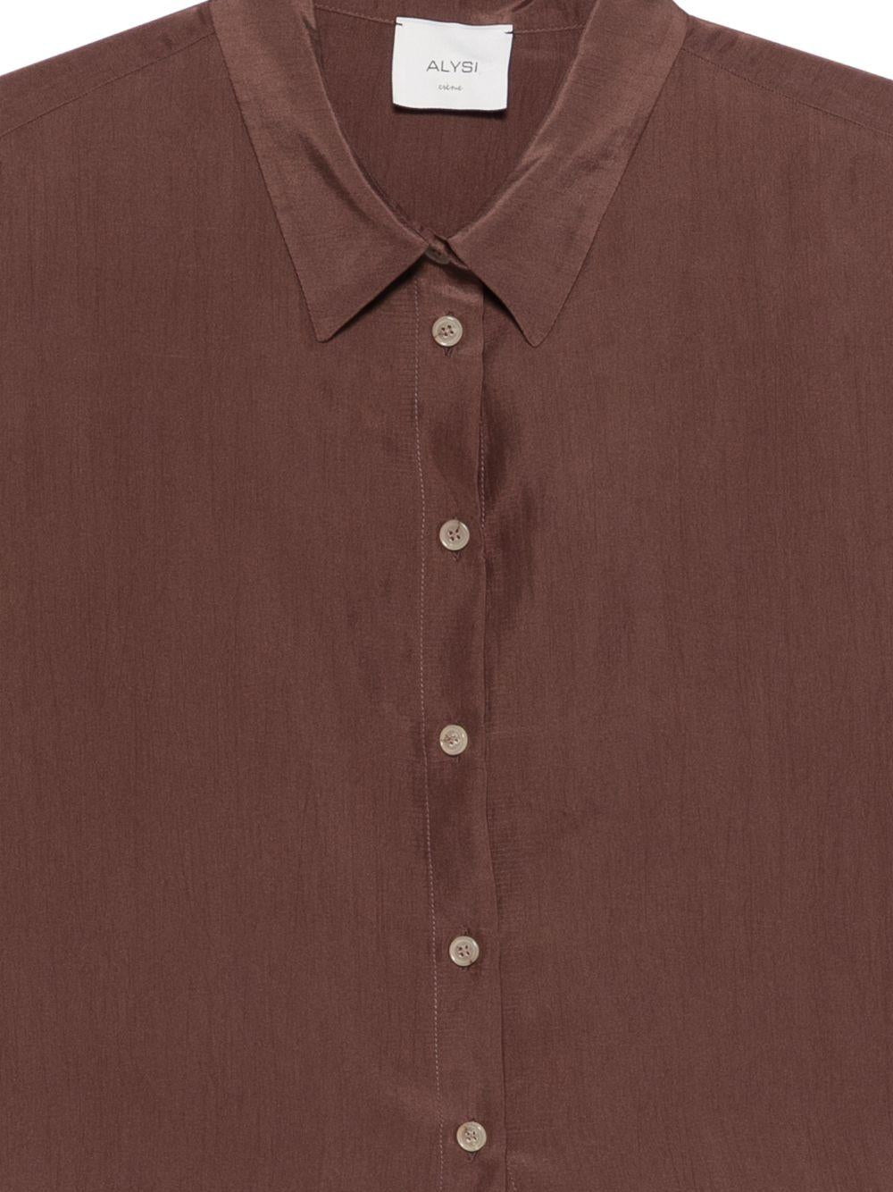 Camicia per donna Alysi marrone con chiusura con bottoni sul davanti 116219 P6003 MOSTO ALYSI