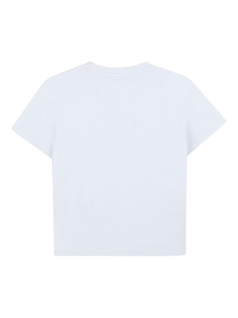 T-shirt per bambini Kenzo Kids azzurro con dettaglio floreale K61698 77M KENZO KIDS
