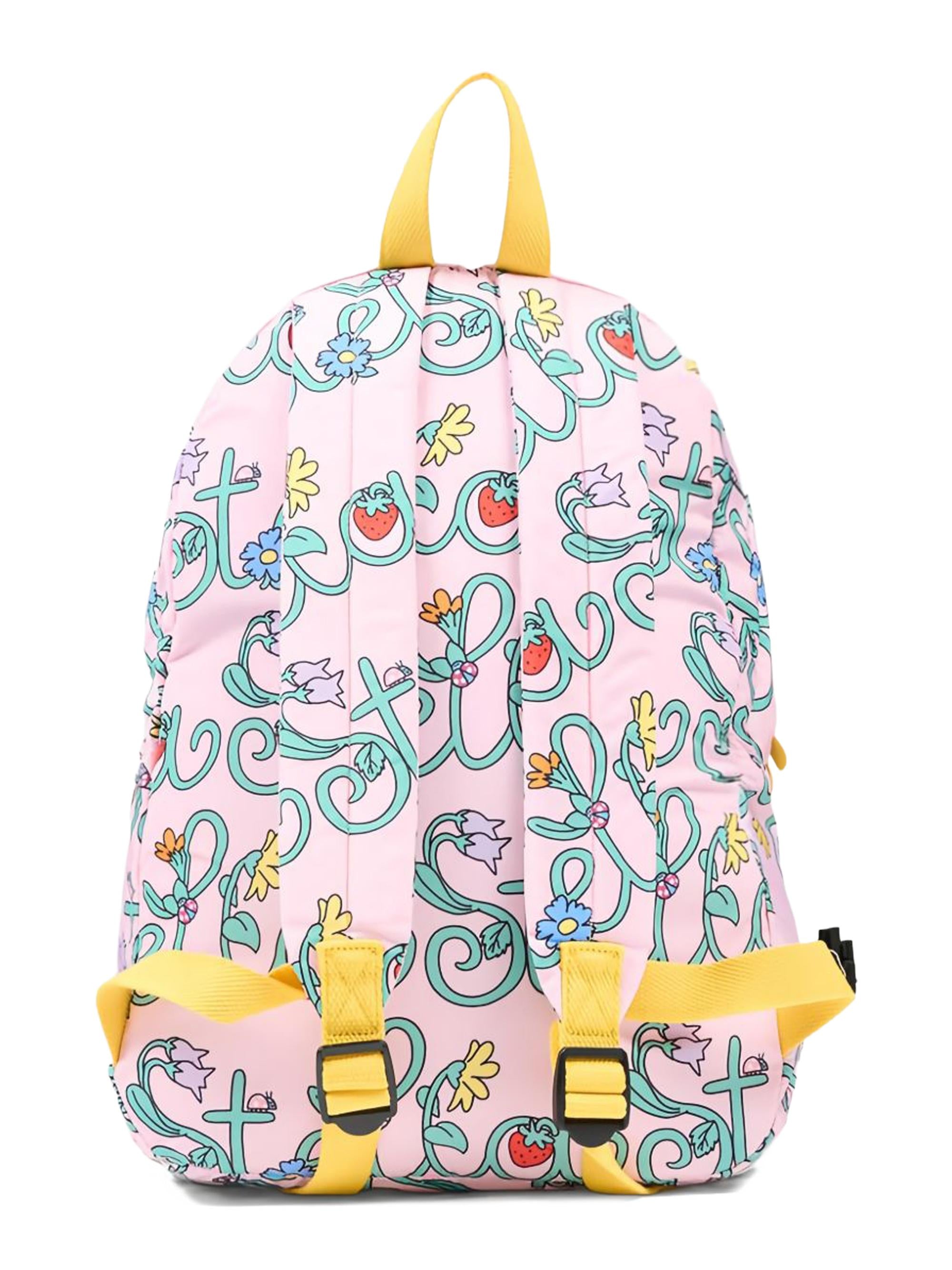 Zaino per bambina Stella McCartney Kids rosa con stampa grafica all-over TY0A08 Z3426 51RMC STELLA McCARTNEY KIDS