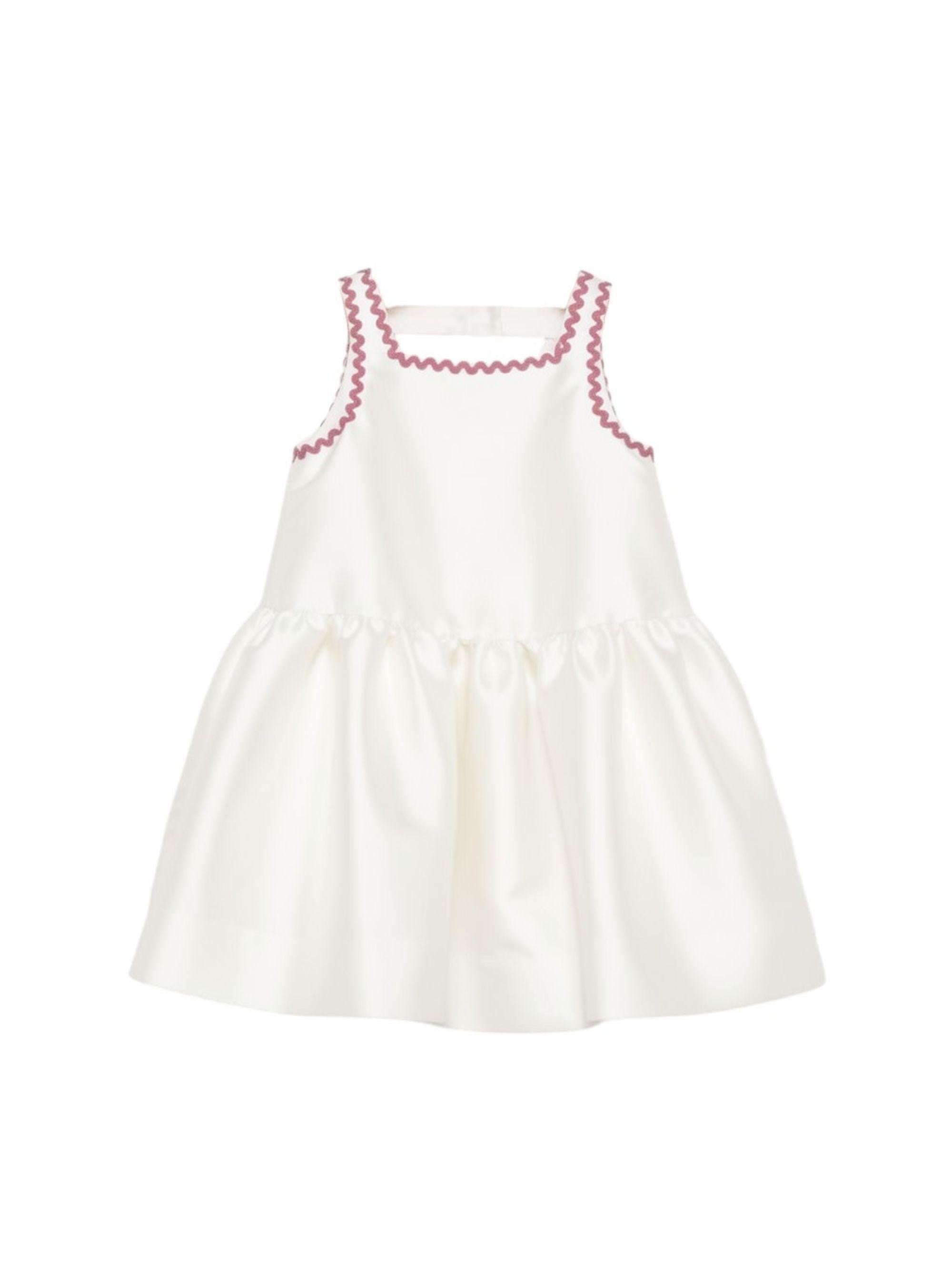 Abito per bambina Simonetta bianco con ruches SY1B02 S0251 102RS SIMONETTA