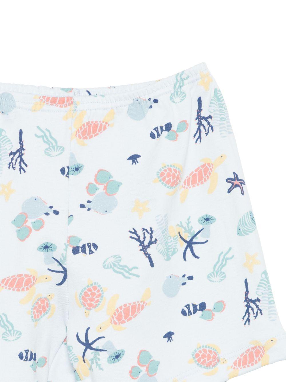 Pigiama per bambini Petit Bateau bianco a fantasia A0F98 01 PETIT BATEAU KIDS