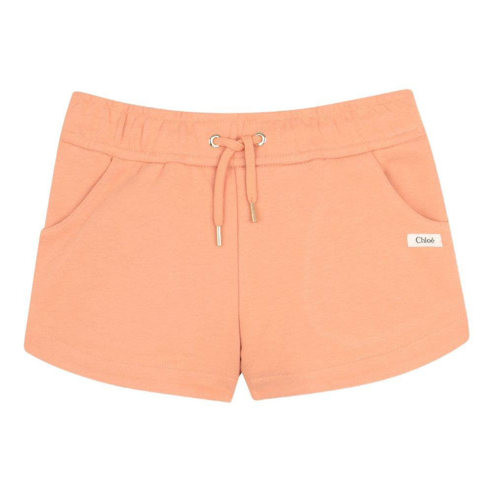 Shorts per bambina Chloé Kids arancione con coulisse C20846 43A CHLOE' KIDS