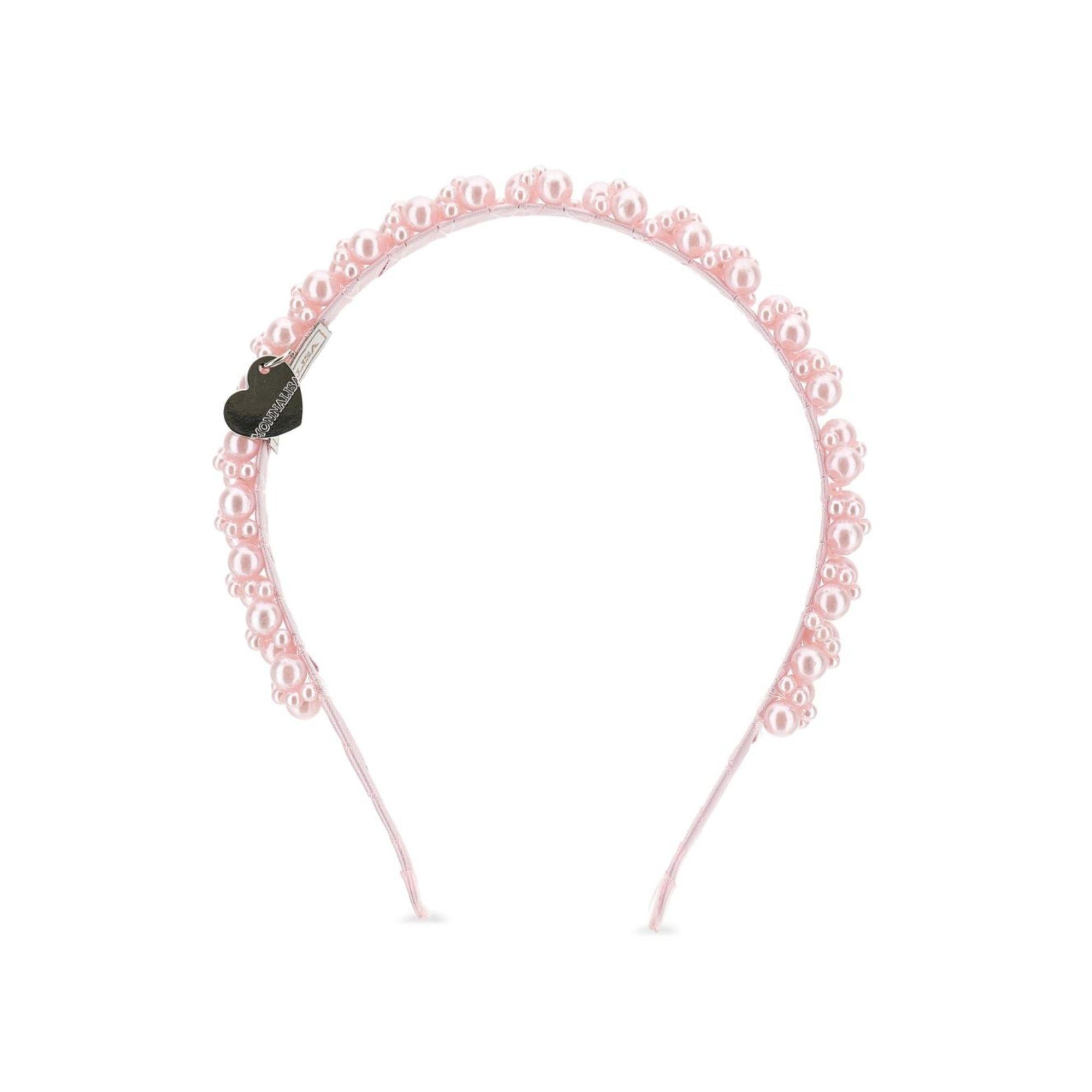 Cerchietto per bambina Monnalisa rosa con decorazione di perle 17G006 7759 0090 MONNALISA KIDS