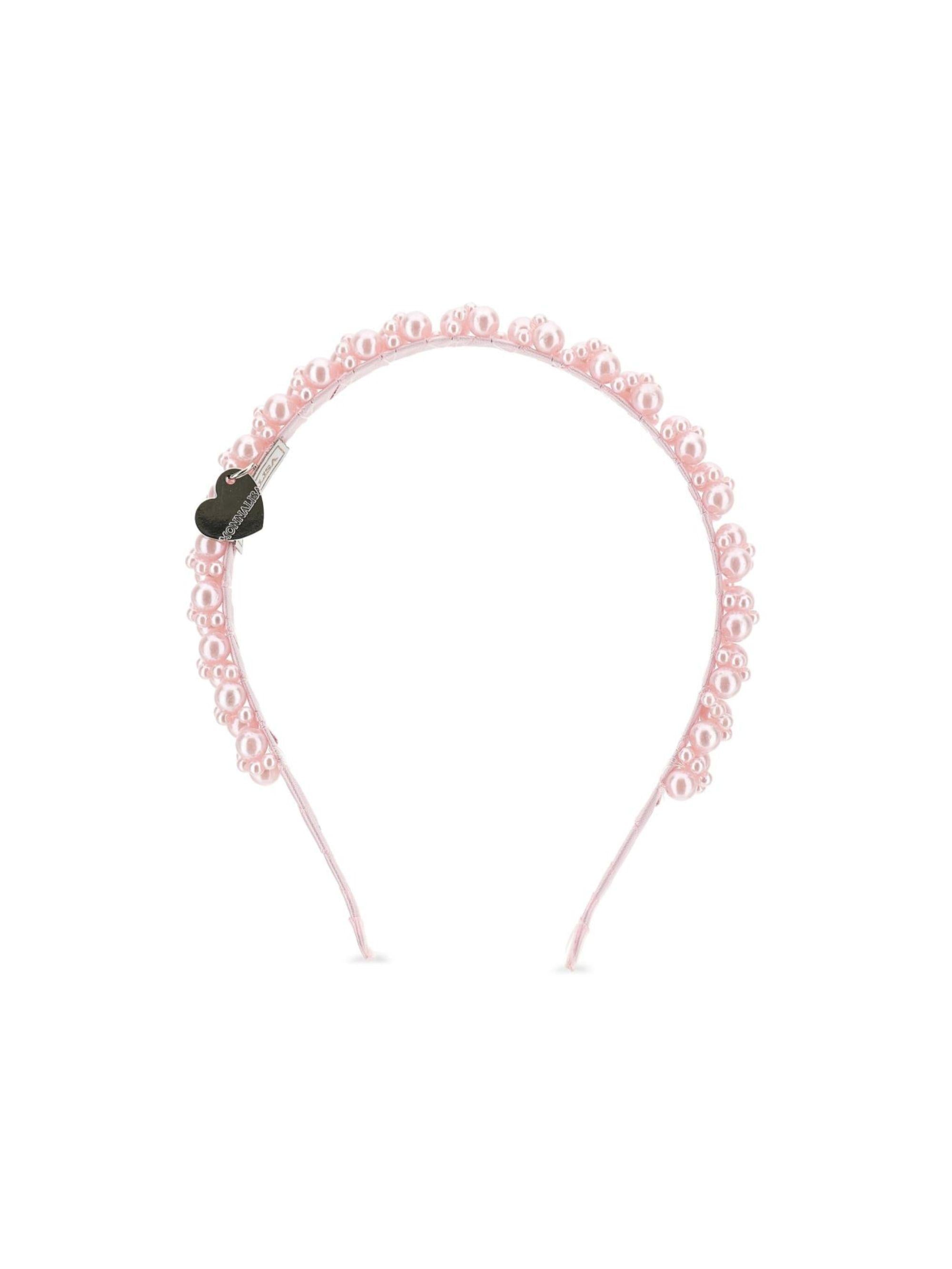 Cerchietto per bambina Monnalisa rosa con decorazione di perle 17G006 7759 0090 MONNALISA KIDS