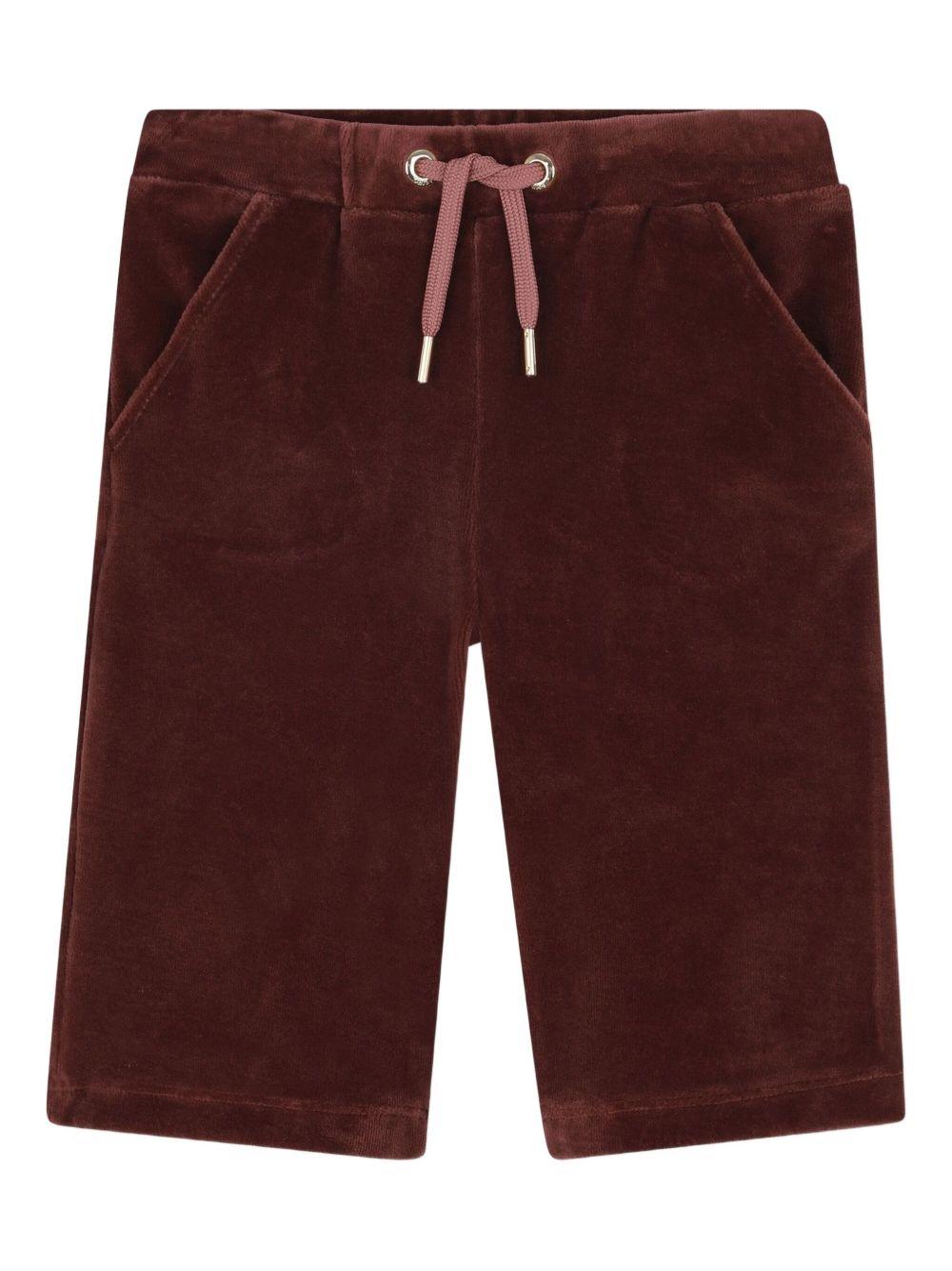 Set tuta sportiva per neonata Chloé Kids rosso con logo ricamato C20722 958 CHLOE' KIDS