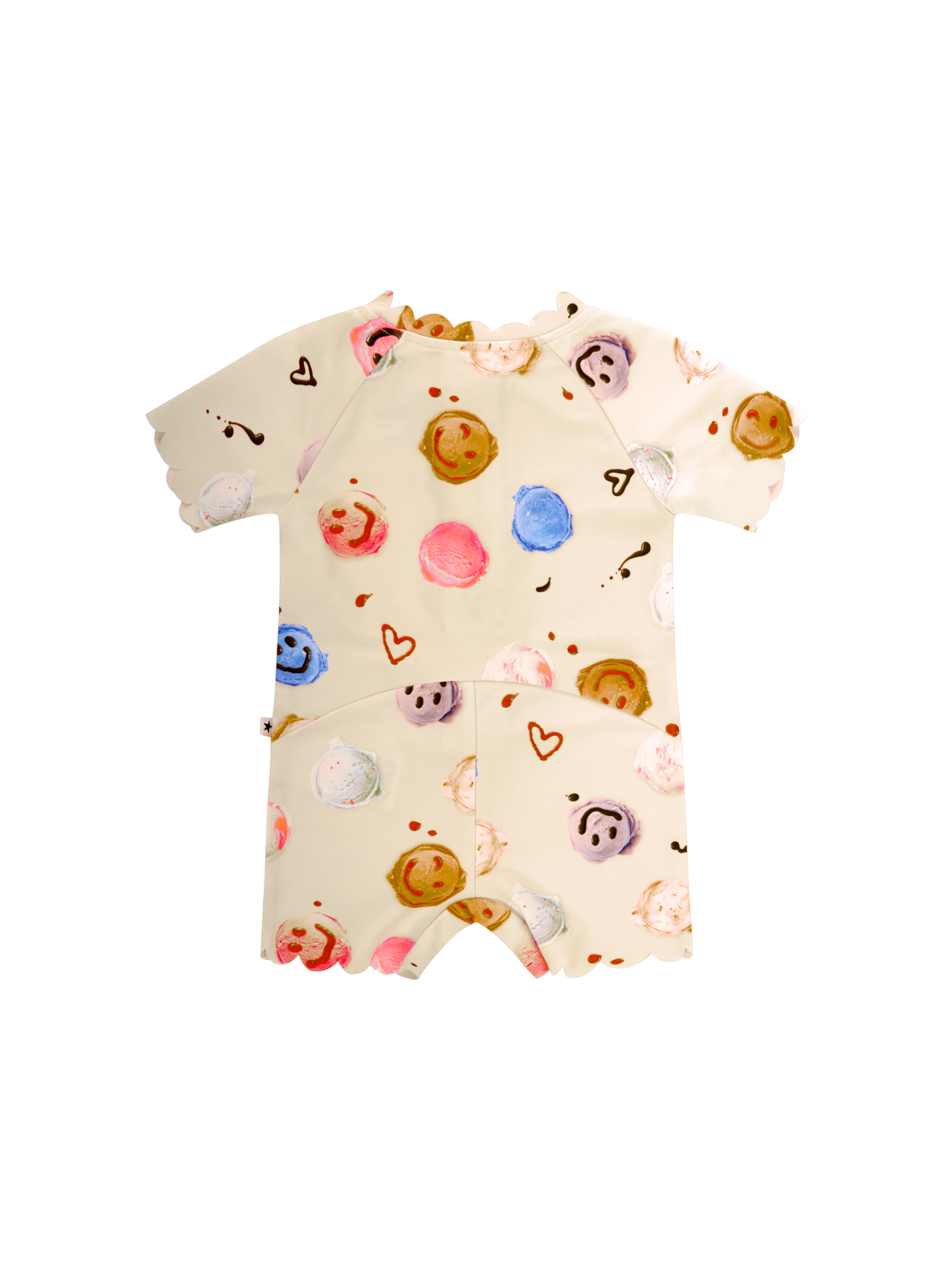 Costume neonata Molo Kids beige con stampa all-over 8S26P527 9502 MOLO KIDS