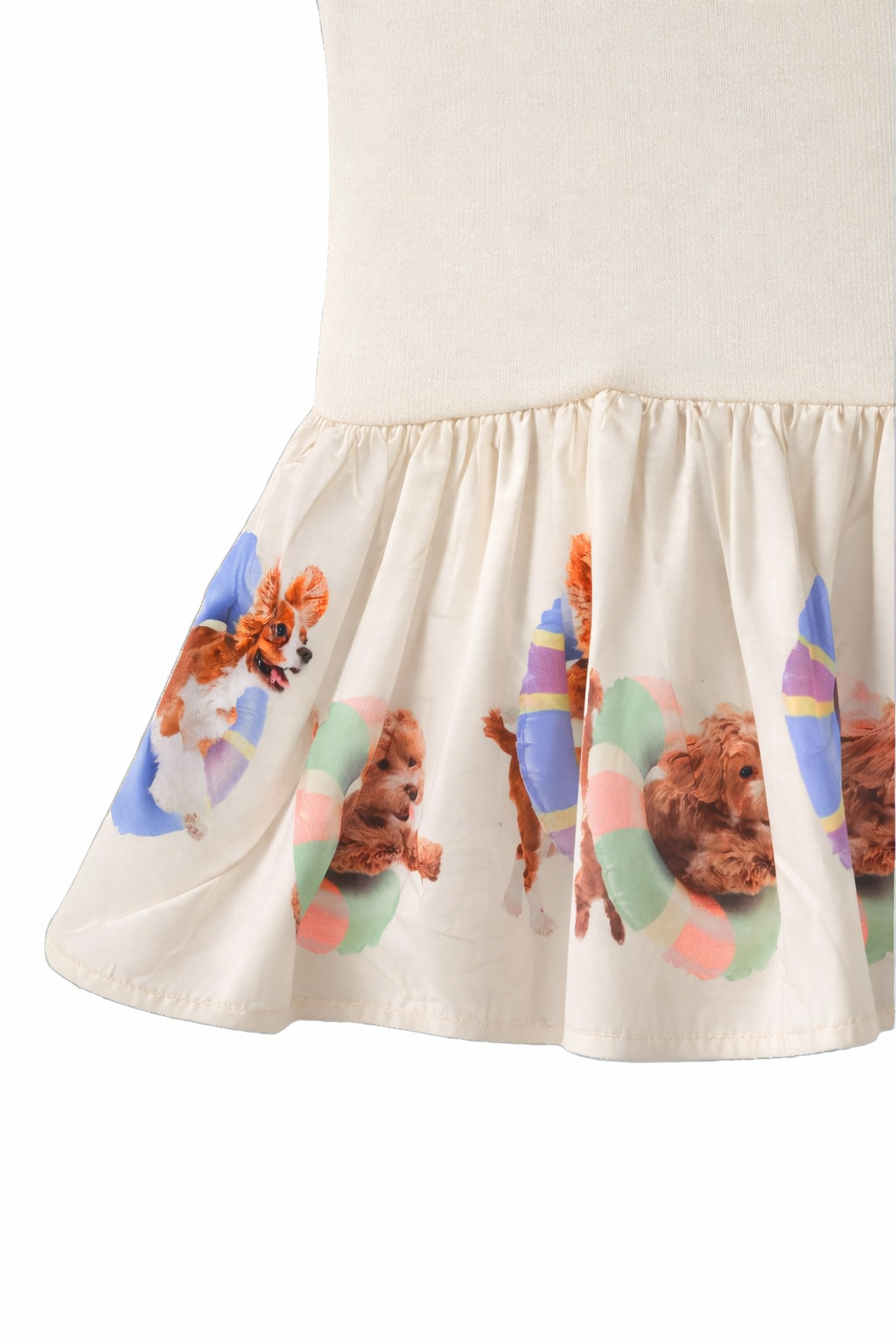Abito Cimi per neonata Molo bianco con stampa animalier 4S26E116 5666 MOLO KIDS