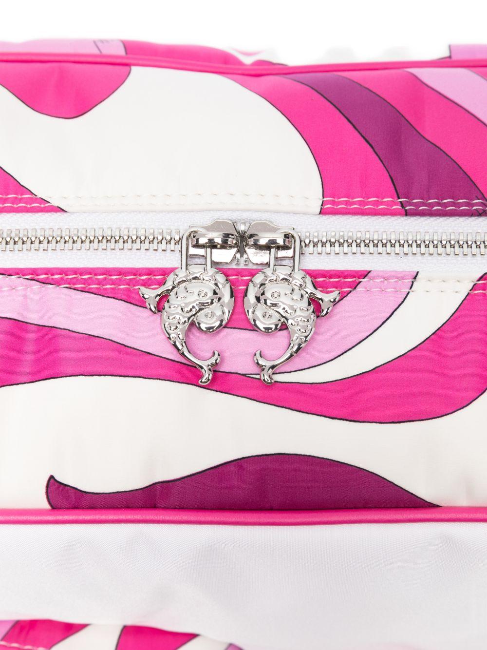 Borsa fasciatoio per neonata Pucci Junior fucsia con stampa grafica PY0088 N0409 570BC EMILIO PUCCI KIDS
