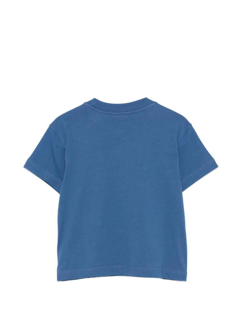 T-shirt per bambino Palm Angels Kids blu con caratteristica stampa grafica PBAA003S26JER001 060 PALM ANGELS KIDS
