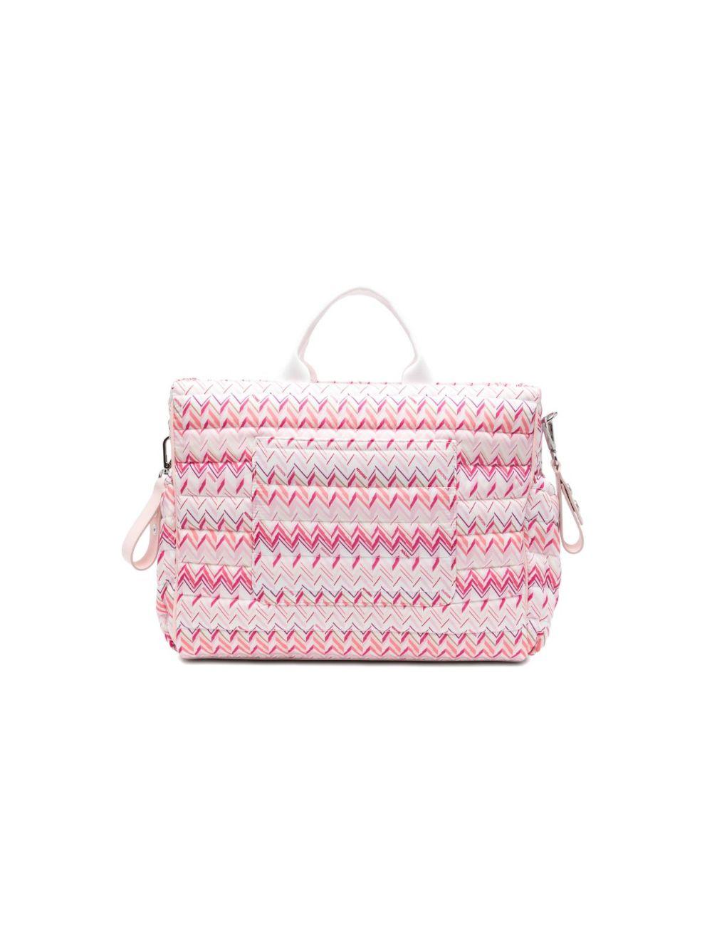 Borsa fasciatoio per neonati Missoni Kids bianca trapuntata a zig-zag MY0068 N0412 100FU MISSONI KIDS