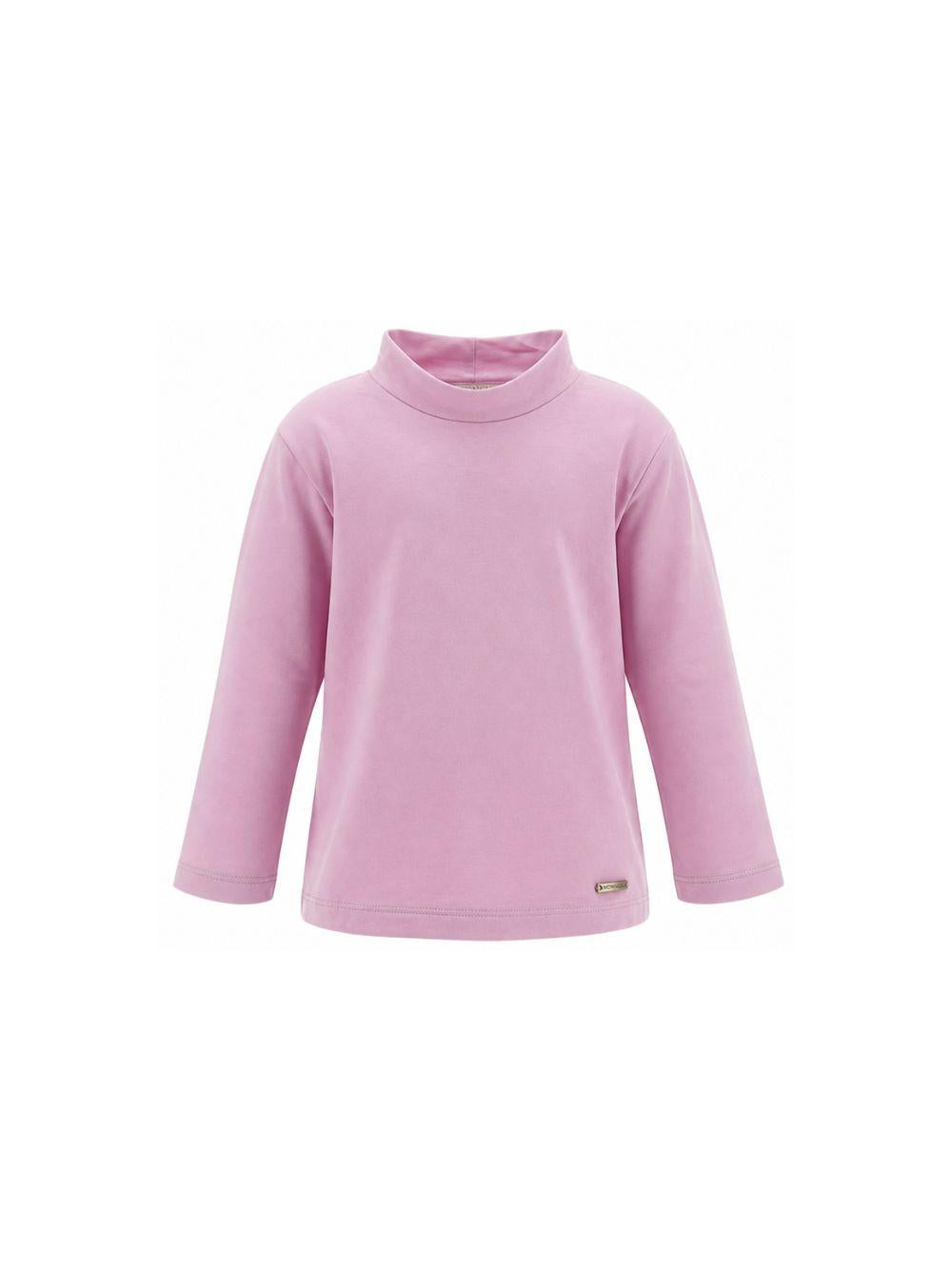 T-shirt per bambina Monnalisa Kids rosa con dettaglio collo alto 17HLUP 8201 0063 MONNALISA KIDS