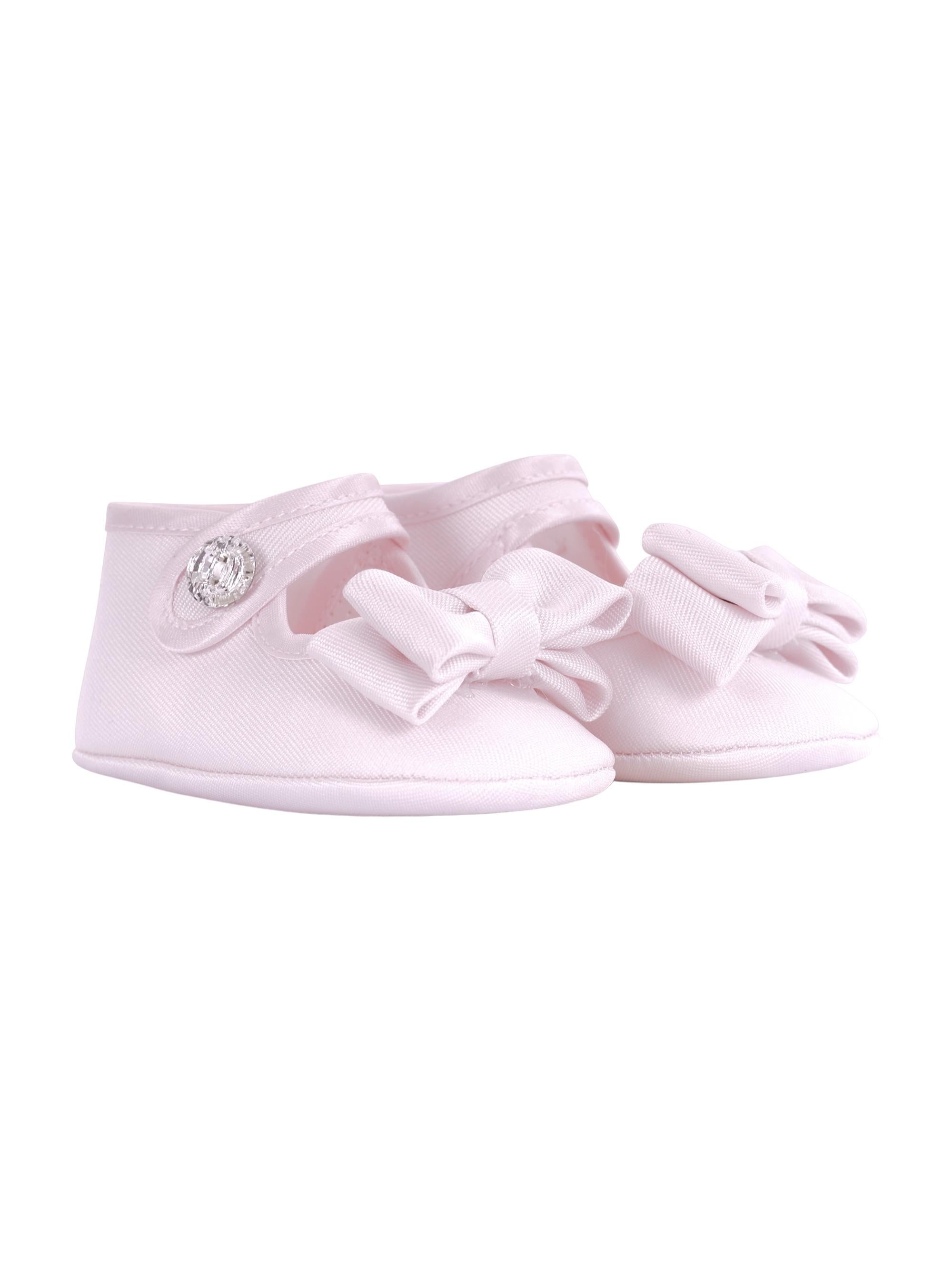 Scarpe primi passi per neonata Monnalisa rosa con dettaglio fiocco 73G008 7302 0091 MONNALISA KIDS