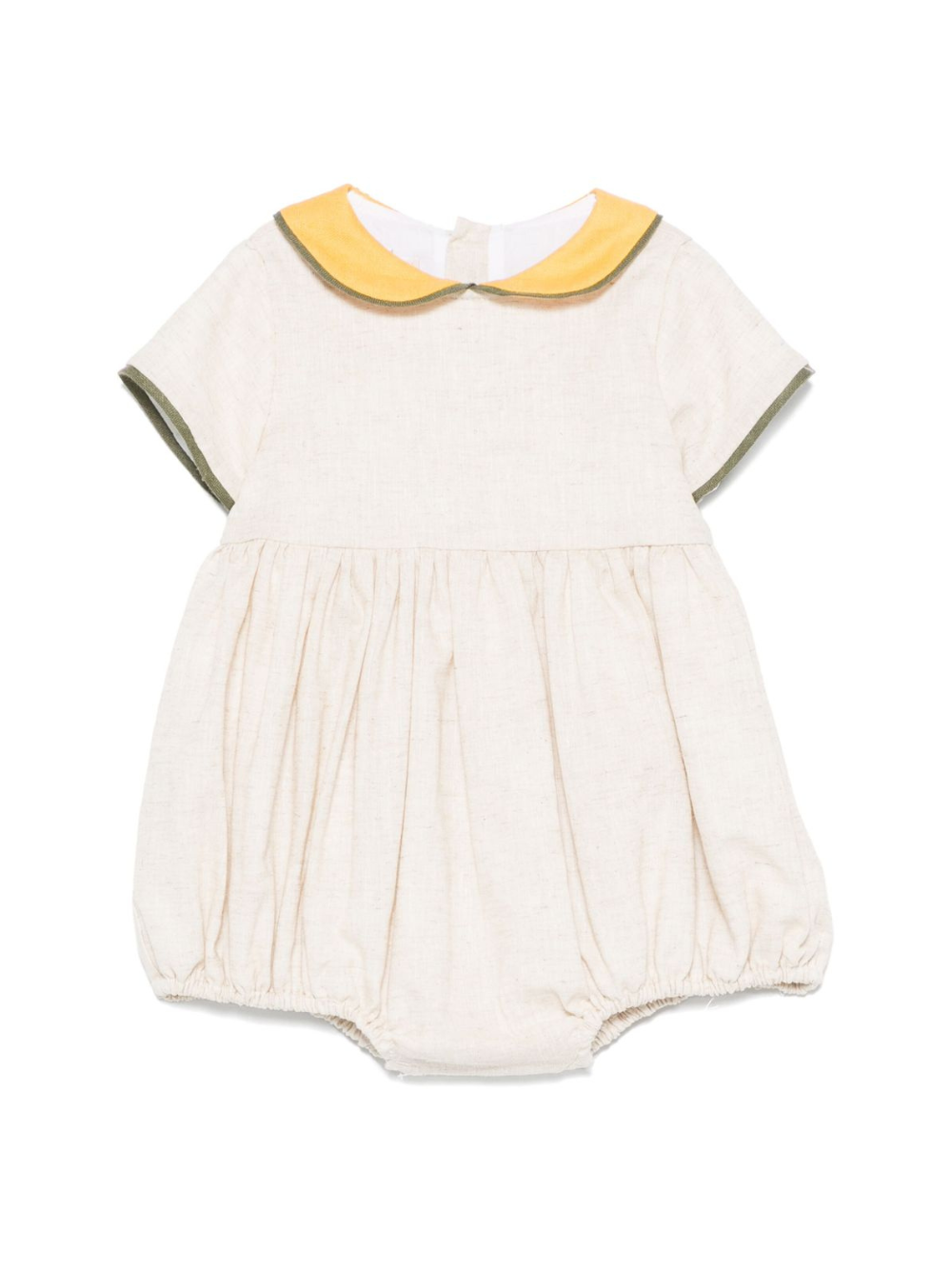Tutina per neonato La Stupenderia beige con colletto a contrasto TBPG51D05 D19 LA STUPENDERIA KIDS