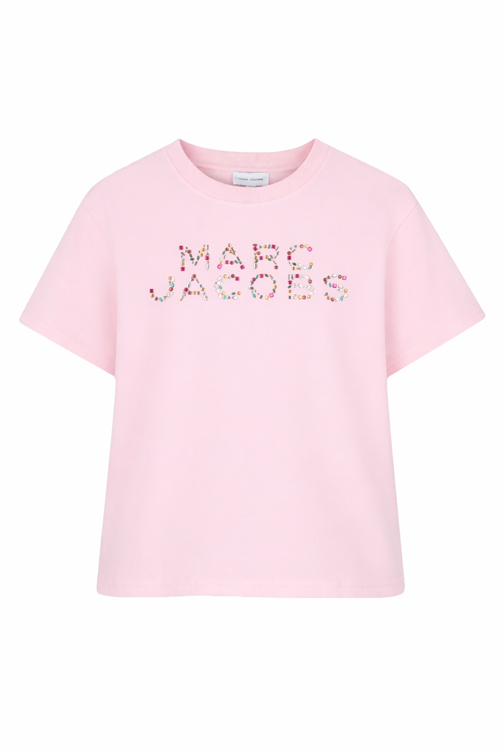 T-shirt per bambina The Marc Jacobs Kids rosa con stampa logo W60746 475 THE MARC JACOBS KIDS
