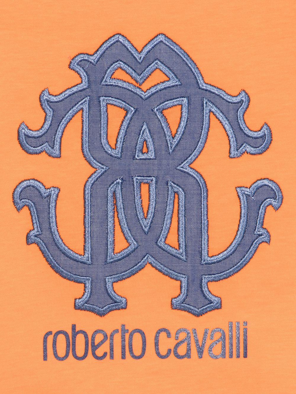 T-shirt per neonato Roberto Cavalli Kids arancione con logo sul davanti CIP26085TS RUGGINE R. ROBERTO CAVALLI KIDS