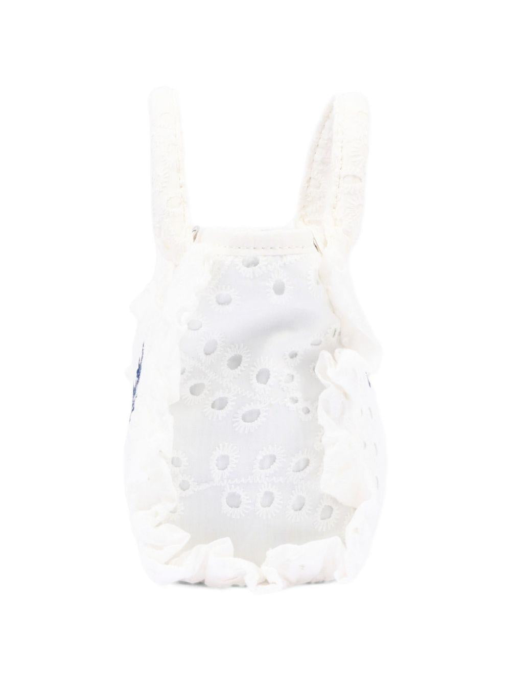 Borsa Vanity Mini MC2 Saint Barth bianca in pizzo sangallo VAMI018 00434L MC2 ST. BARTH KIDS