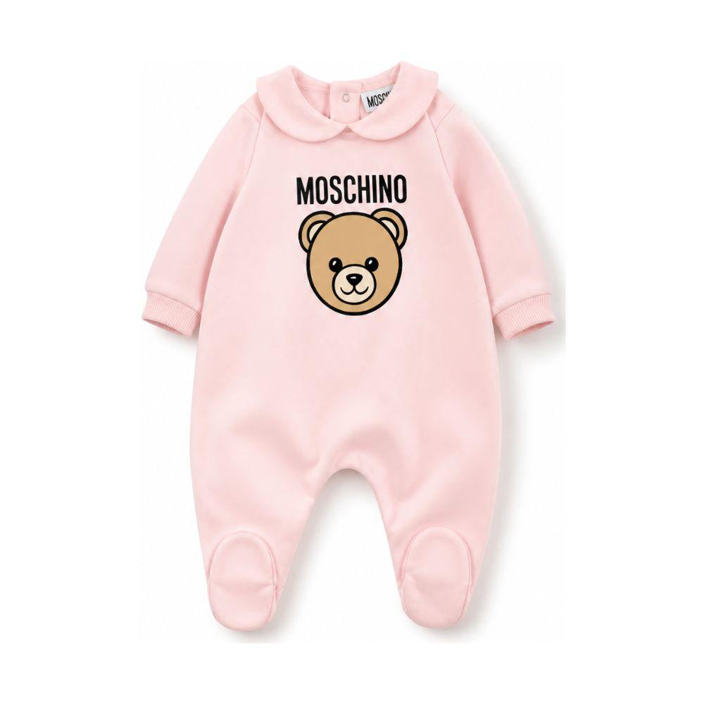 Tutina per neonata Moschino Kids rosa con stampa Teddy Bear MUY09OLCA40 50209 MOSCHINO KIDS