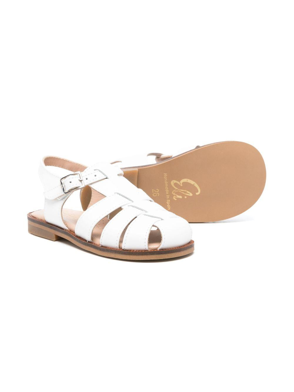 Sandali per bambina Eli1957 Crab bianco con chiusura con fibbia 2535AE BLANCO ElI