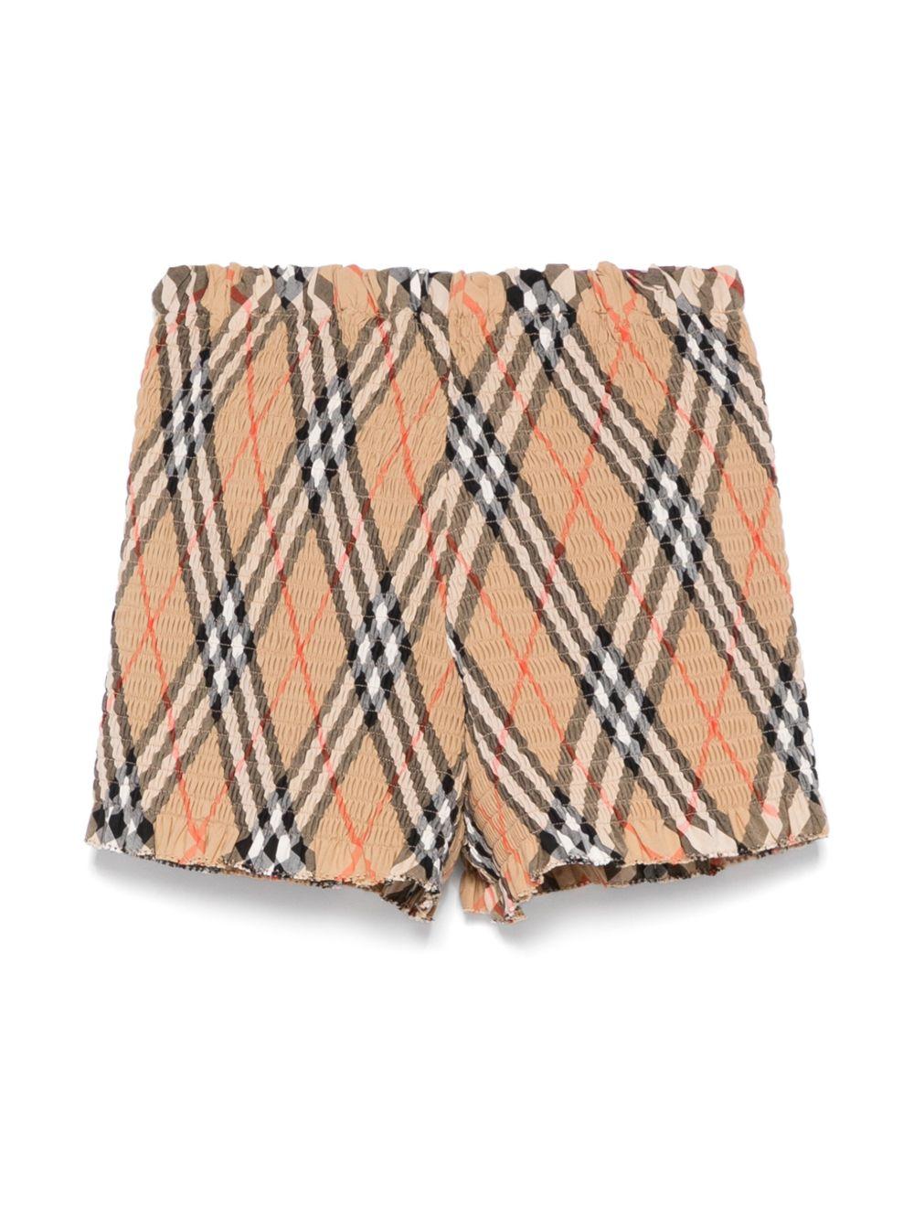 Shorts per bambina Burberry Kids Remy beige con motivo Vintage Check 8100074 B9368 BURBERRY KIDS