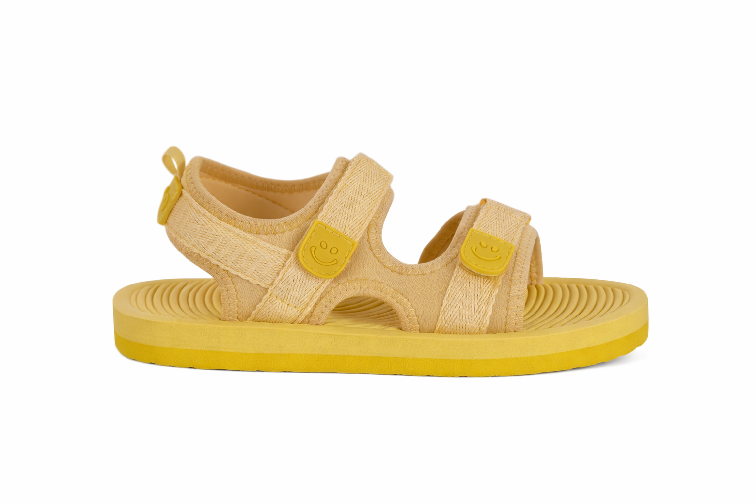 Sandali per bambini Molo giallo con fasce e motivo smile 7S26U301 5595 MOLO