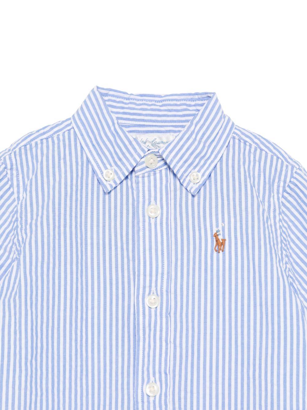 Camicia per neonato Polo Ralph Lauren Kids azzurro con motivo a righe 320B23252 001 Ralph Lauren kids