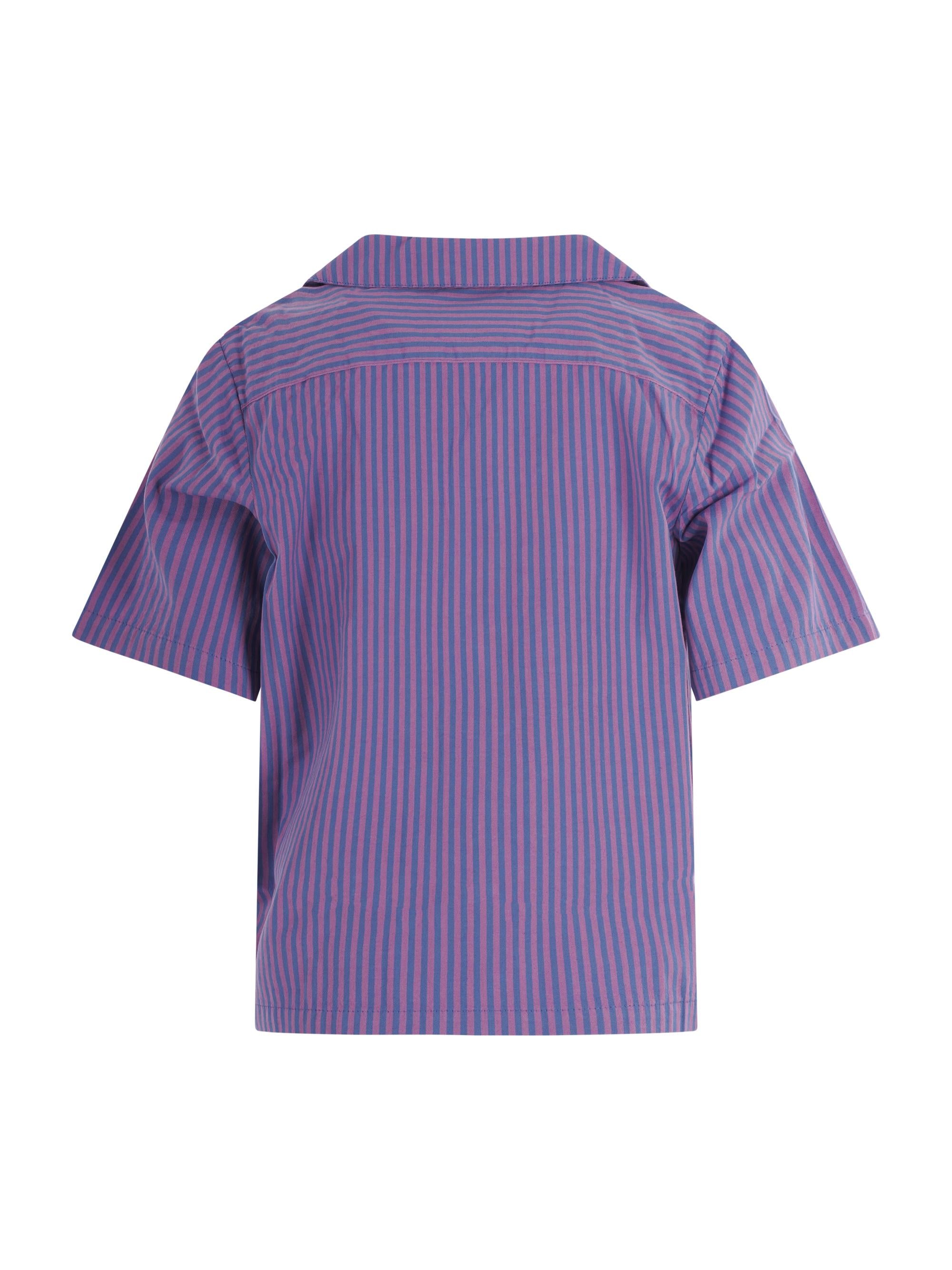 Camicia per bambino Bonpoint viola a righe C06BSHW00001 258 BONPOINT KIDS
