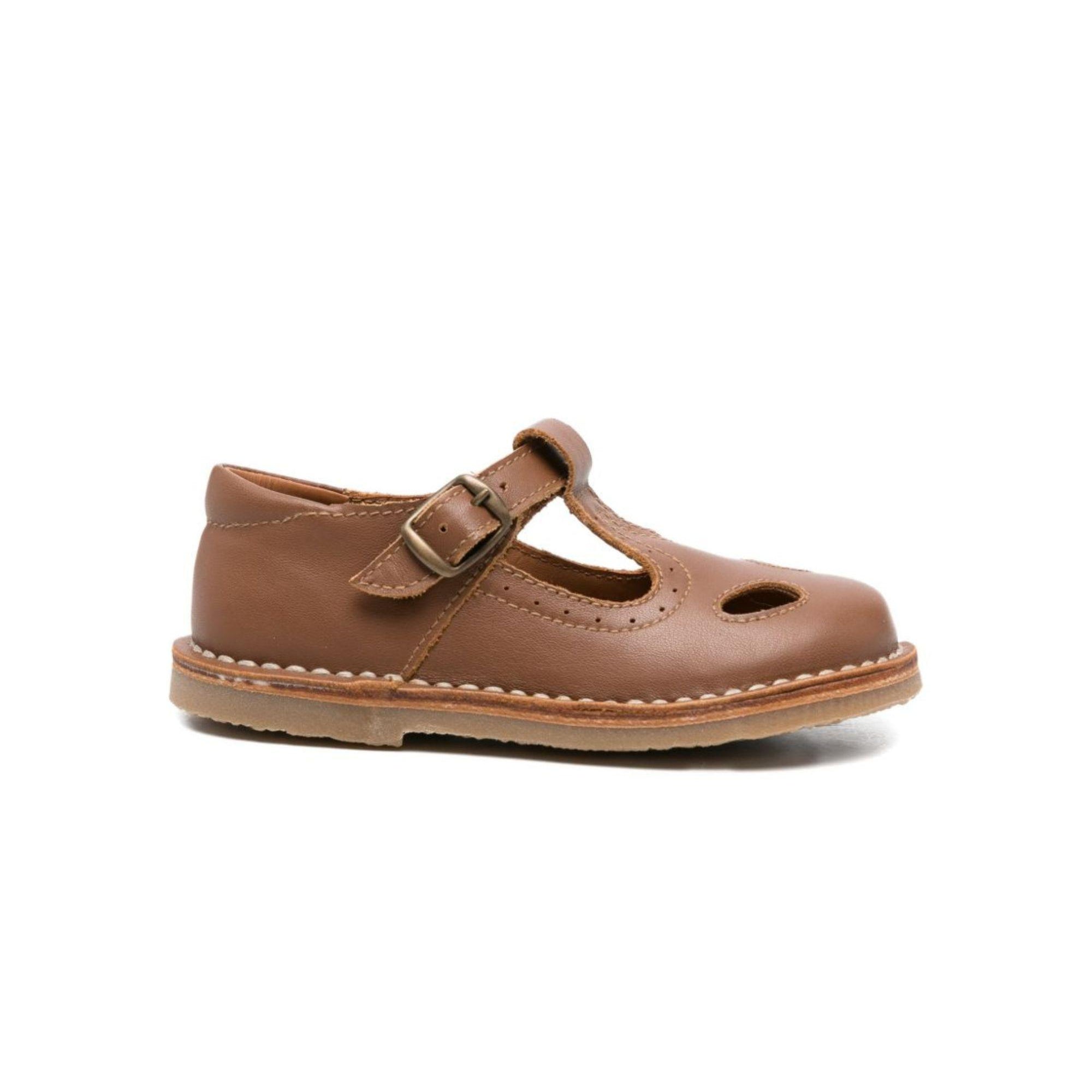 Mocassini per bambino Eli1957 marroni con cinturino a T 25028AN CARMELLO Eli Kids