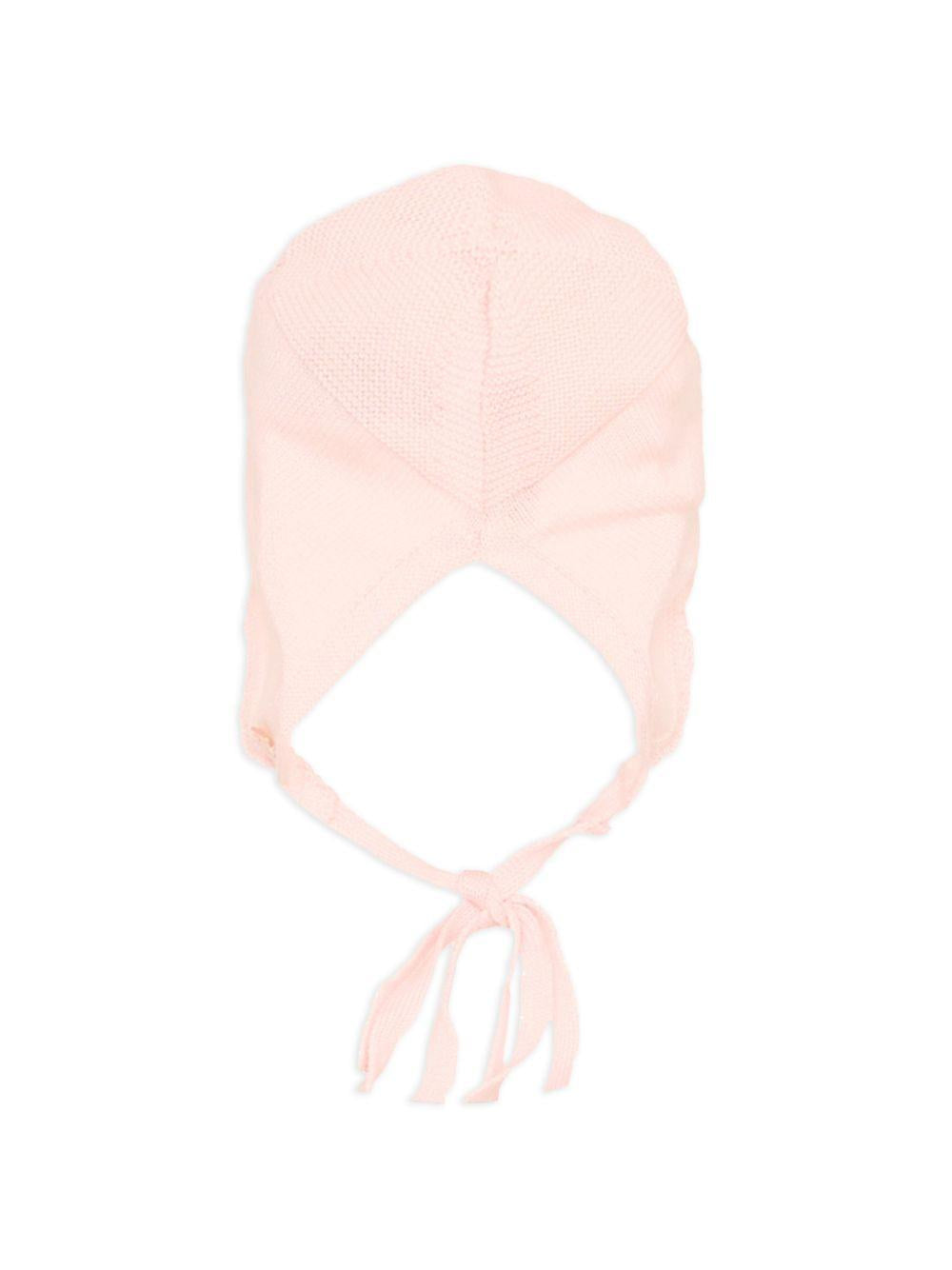Cappellino per neonata Paz Rodriguez Kids rosa con lavorazione a pointelle 011-123685 322 PaZ RODRIGUEZ KIDS