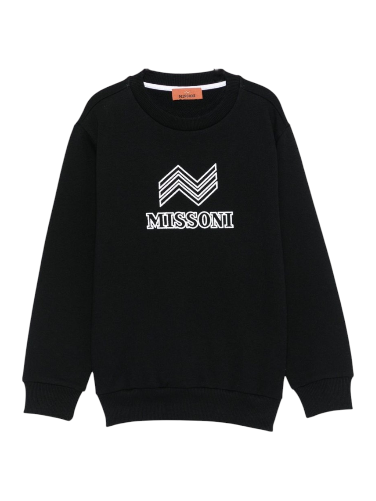 Felpa per bambino Missoni Kids nero con logo ricamato MX4P40 Z3183 930 MISSONI KIDS