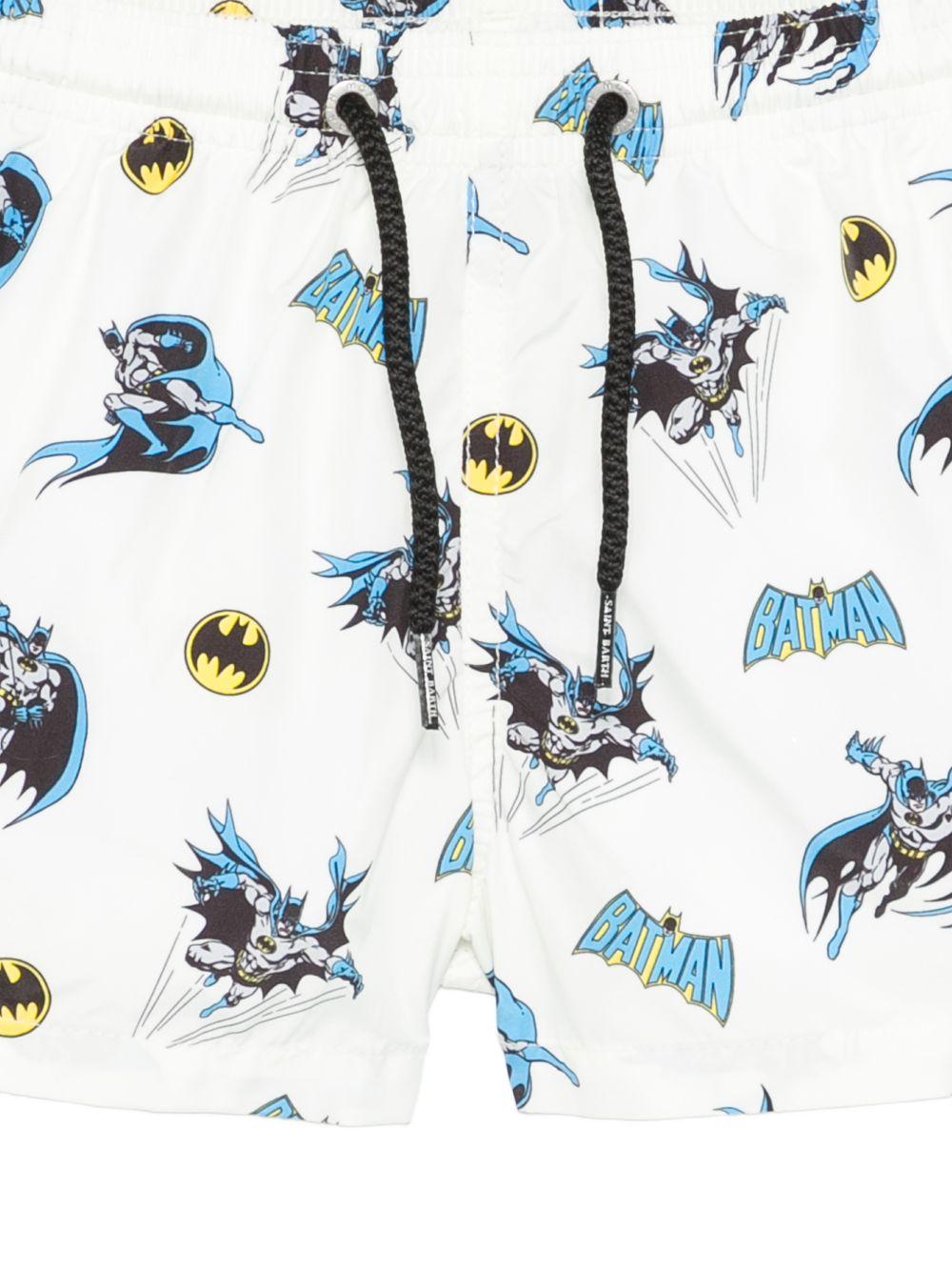 Costume da bagno per bambino MC2 Saint Barth Kids x Bat-Man bianco JEA0004 03753L MC2 ST. BARTH KIDS