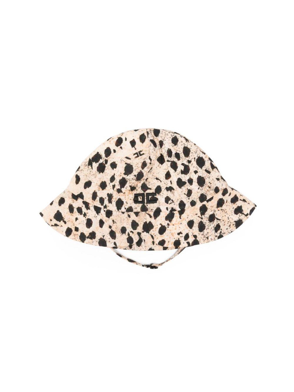 Cappello per neonata Elisabetta Franchi La Mia Bambina beige chiaro con motivo grafico ENCP0850CAE07 D640 ElISABETTA FRANCHI KIDS