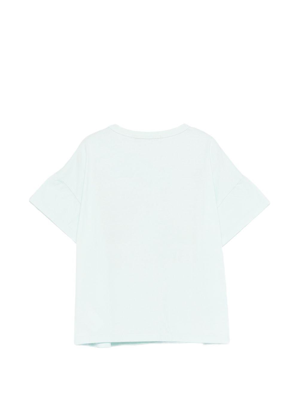 T-shirt per bambini Bobo Choses azzurra con stampa grafica sul davanti B126AC011 451 BOBO CHOSES KIDS