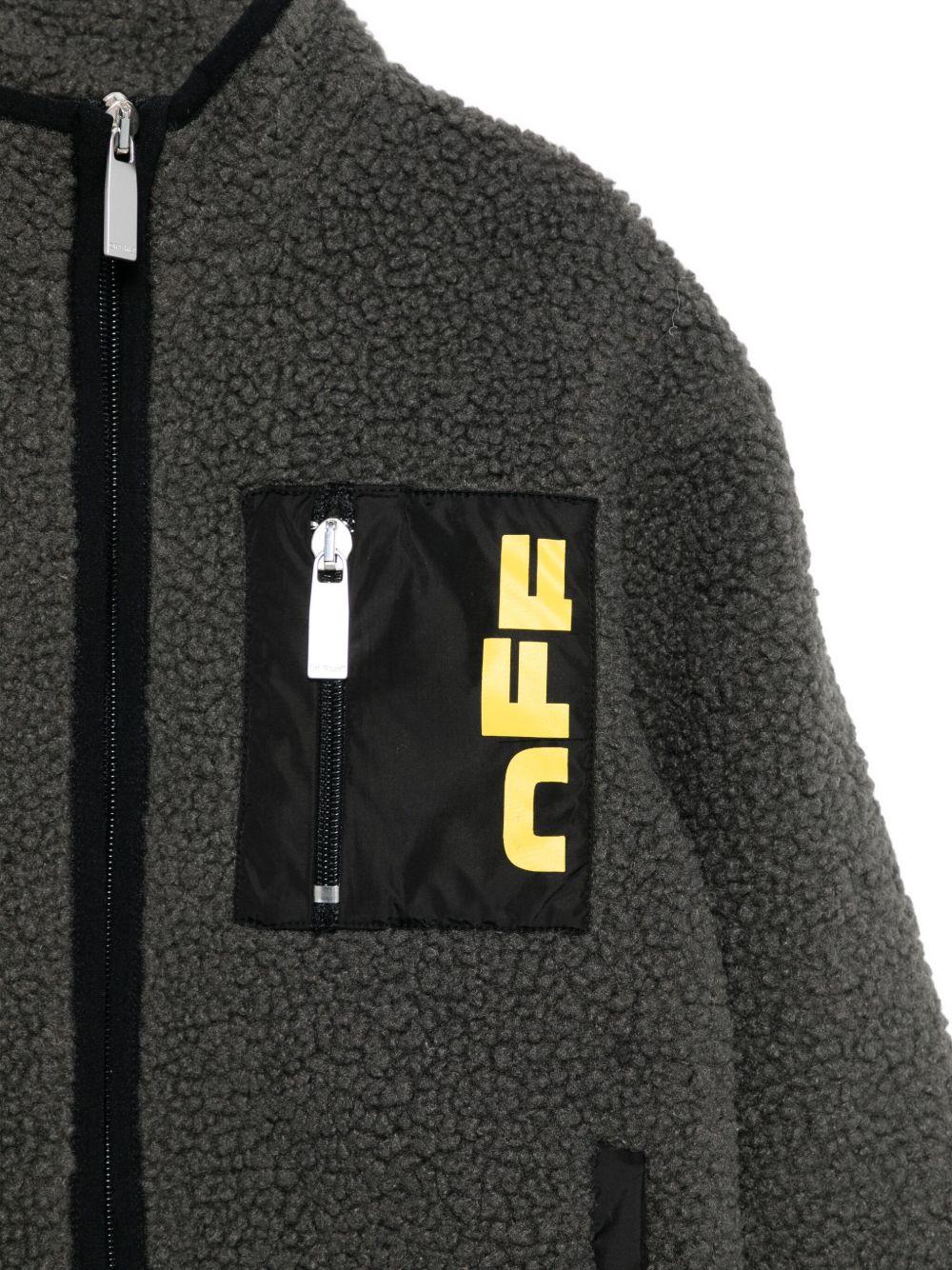 Felpa per bambino Off-White Kids grigia con dettaglio logo OBEA023F25FAB001 0718 OFF WHITE KIDS