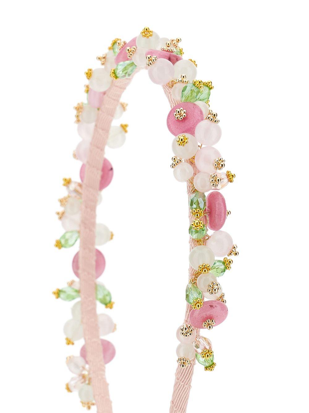 Cerchietto per capelli per bambina Monnalisa rosa con decorazione floreale 79G000 7062 0091 MONNALISA KIDS